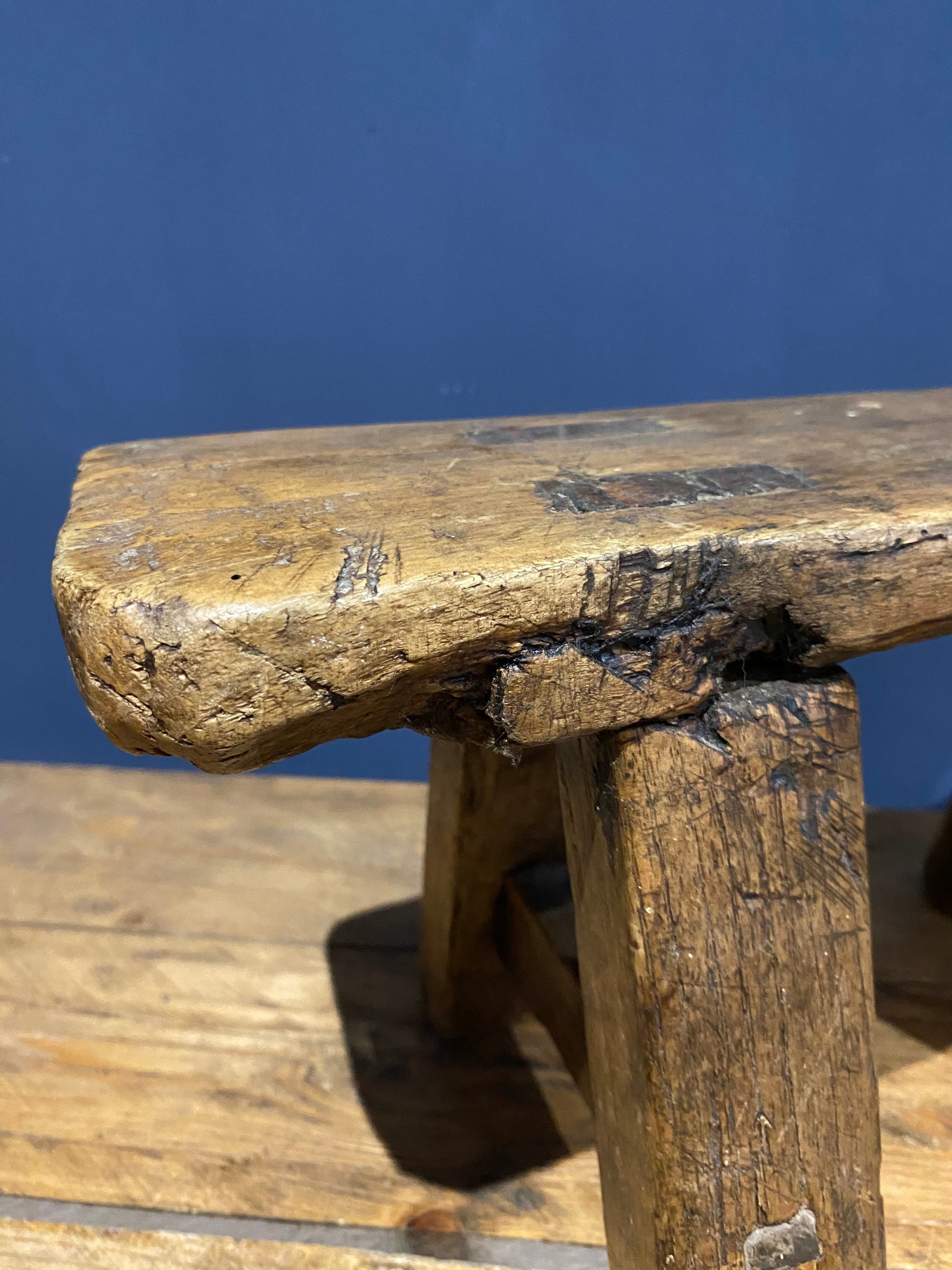 Vintage Rustic Wooden Plant Stand / Pot Stand / Stool