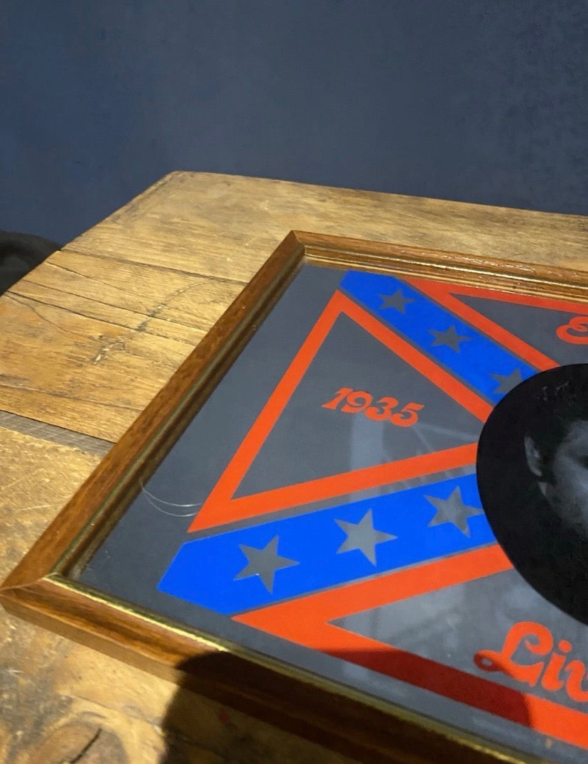 Vintage Elvis Presley 1935-1977 Mirror, Confederate Flag , Elvis Lives On.