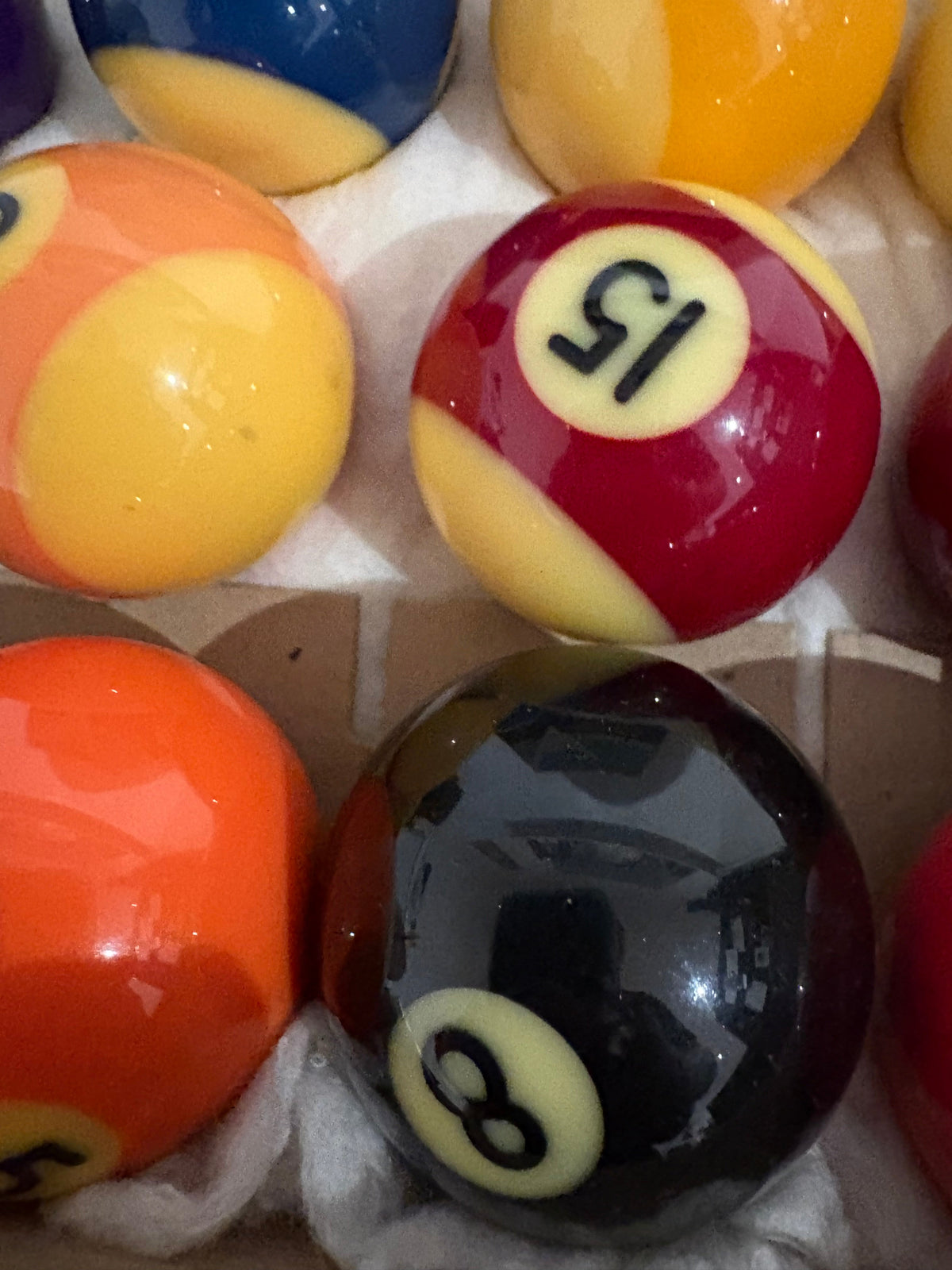 Vintage Vitalite Pool Ball Set , 1.7/8 Size .