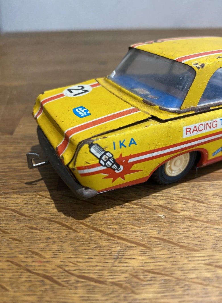 Vintage Rare Ehri Racing Team , Tin Plate Toy Car