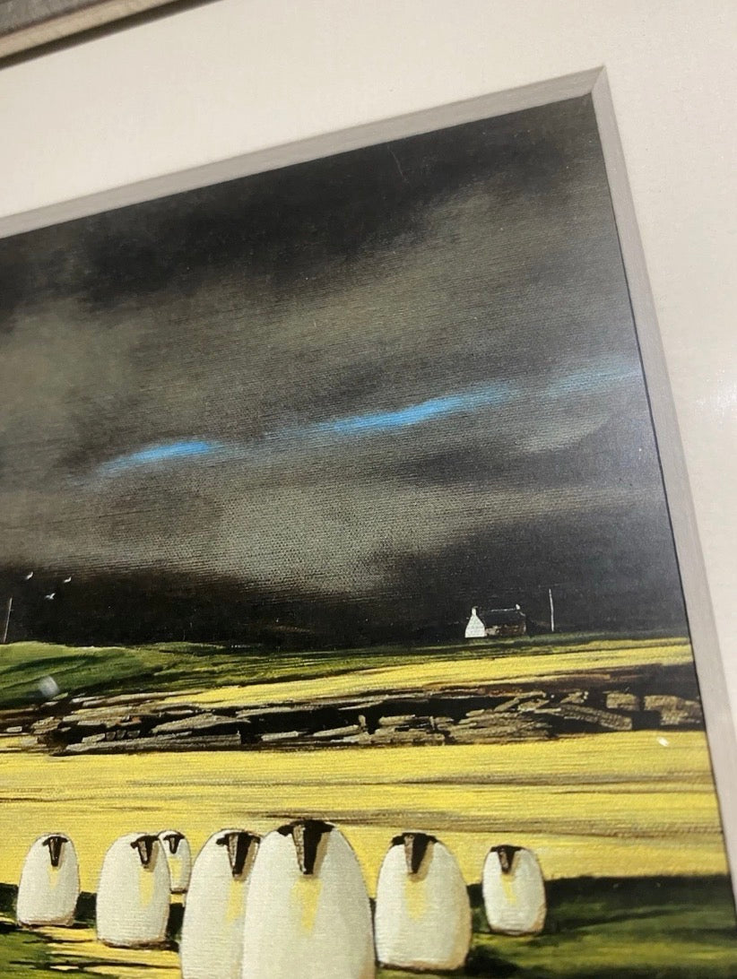 Stan Milne - Storm Brewing Framed Art Print , Sheep