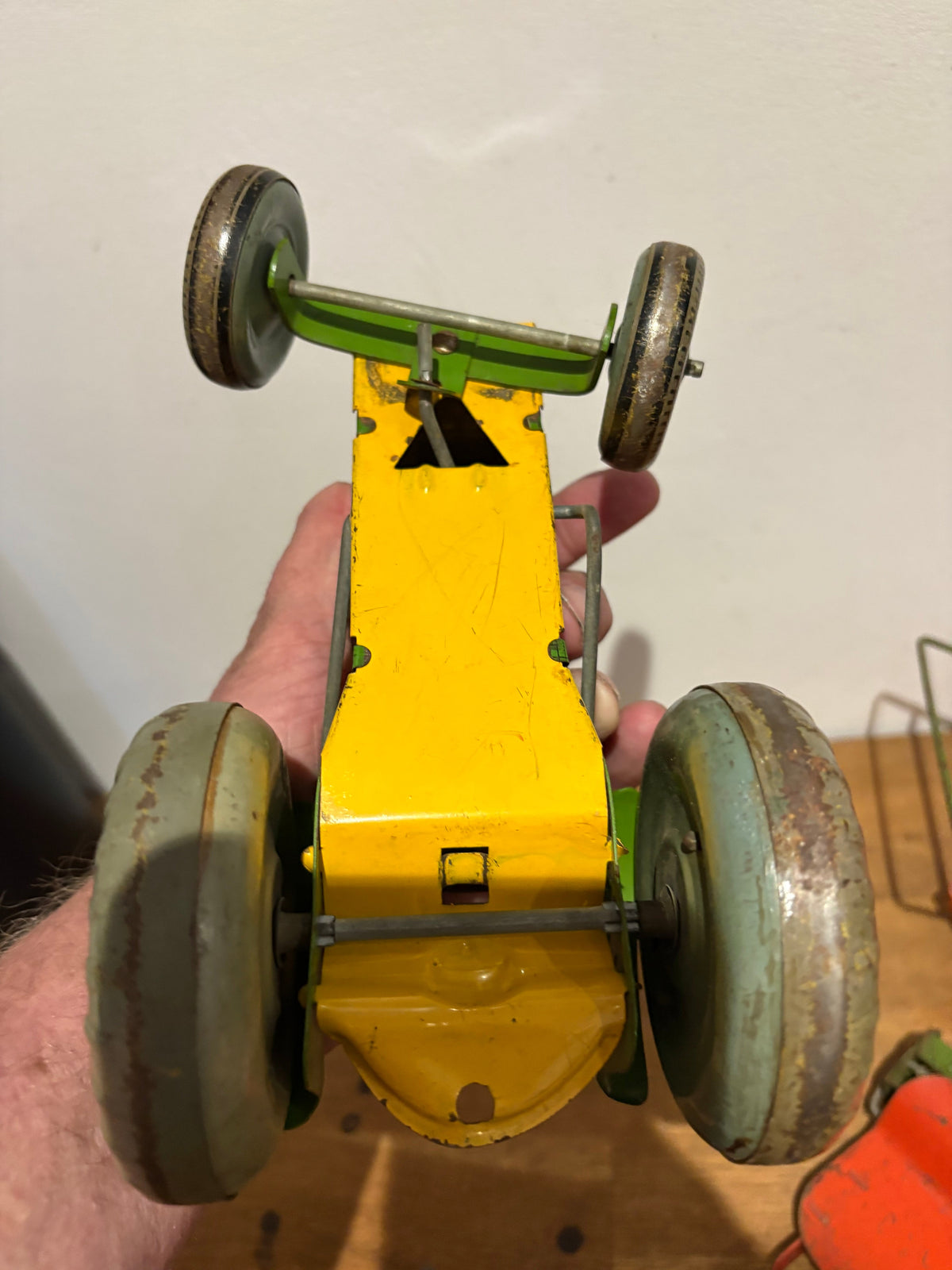 Vintage Mettoy Tin Plate Tractor And Trailer And Other Bits, Spares Or Repairs
