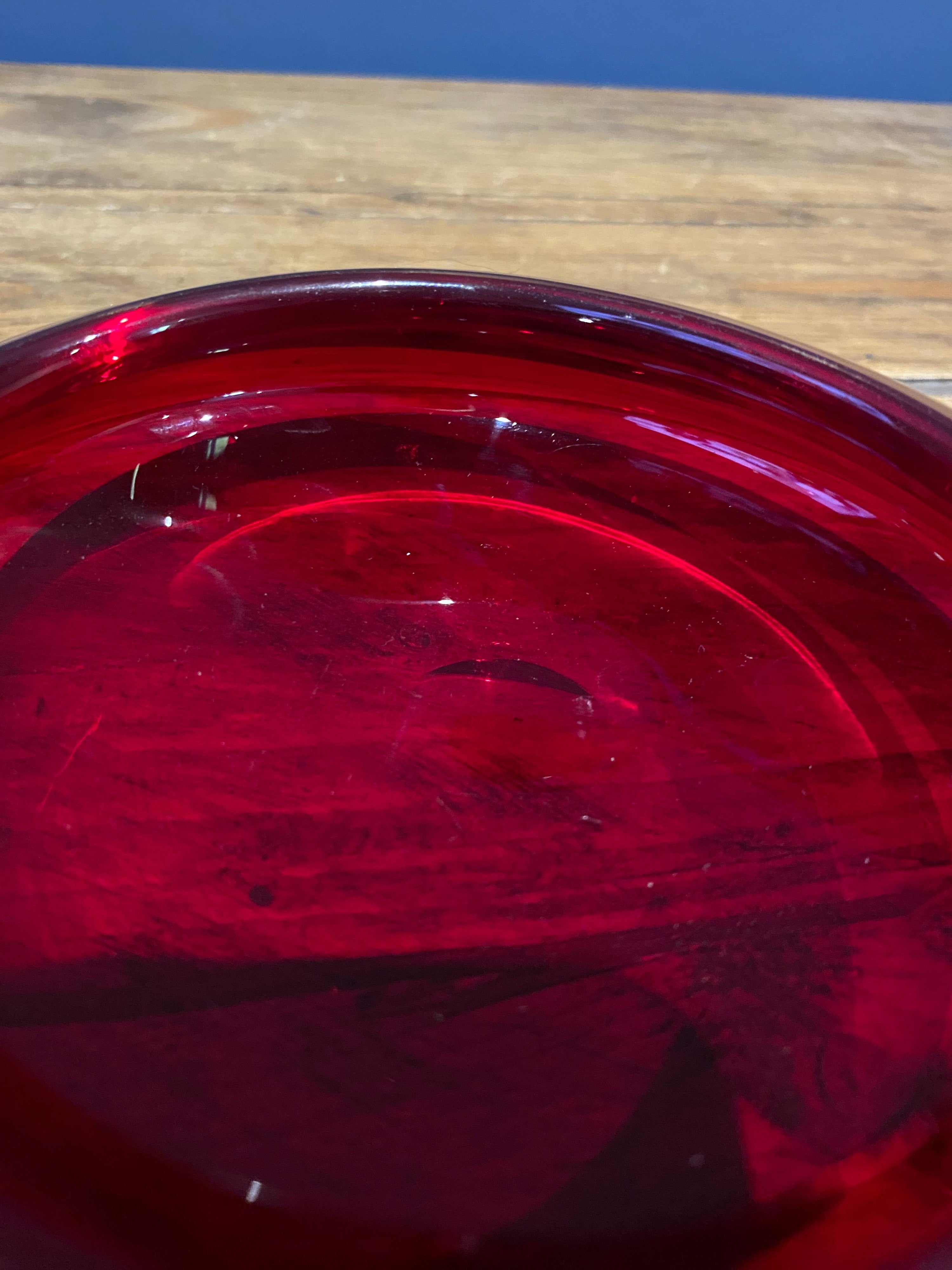Beautiful mid century glass trinket dish / decorative coin dish