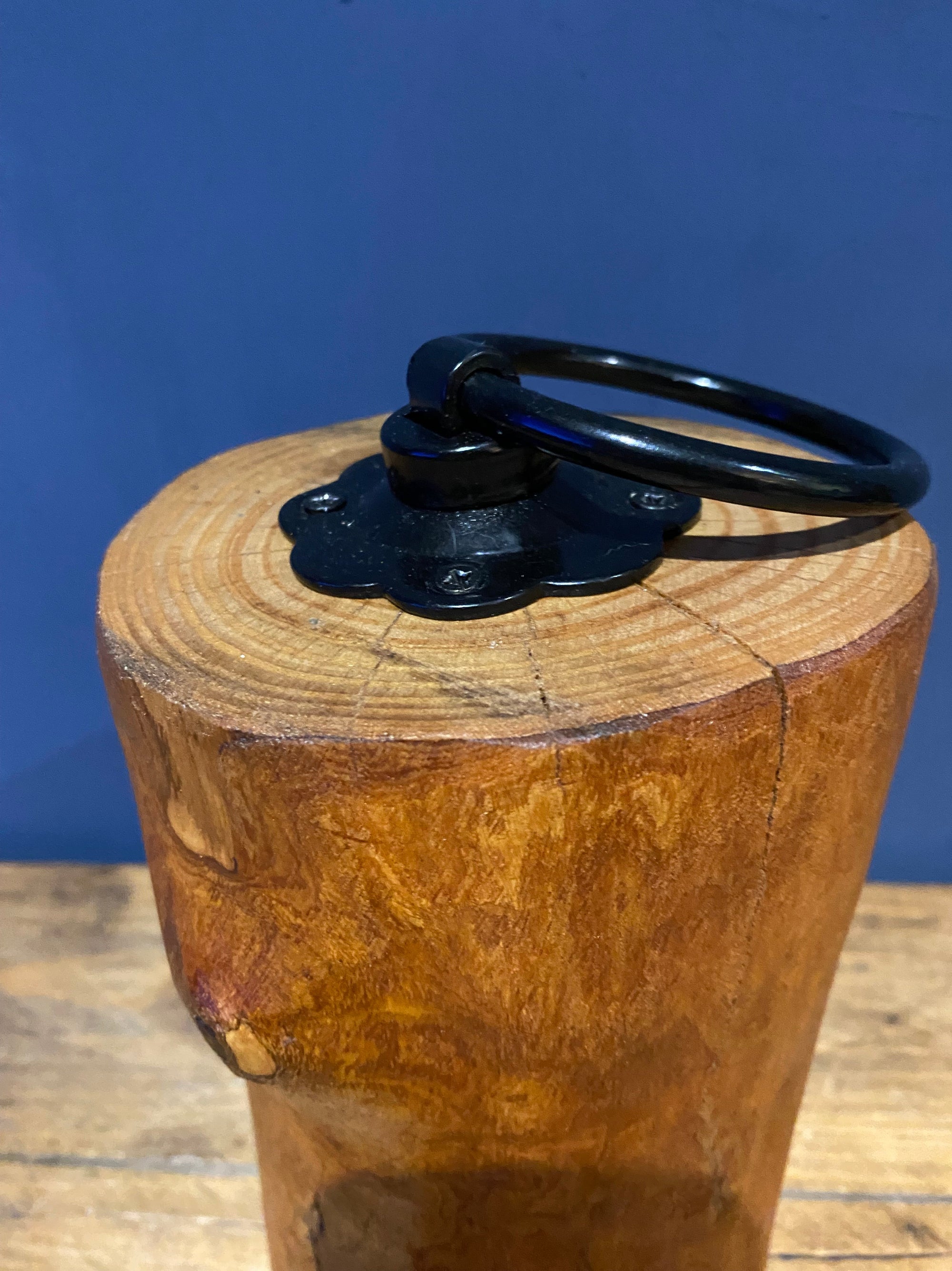 Handmade log doorstop