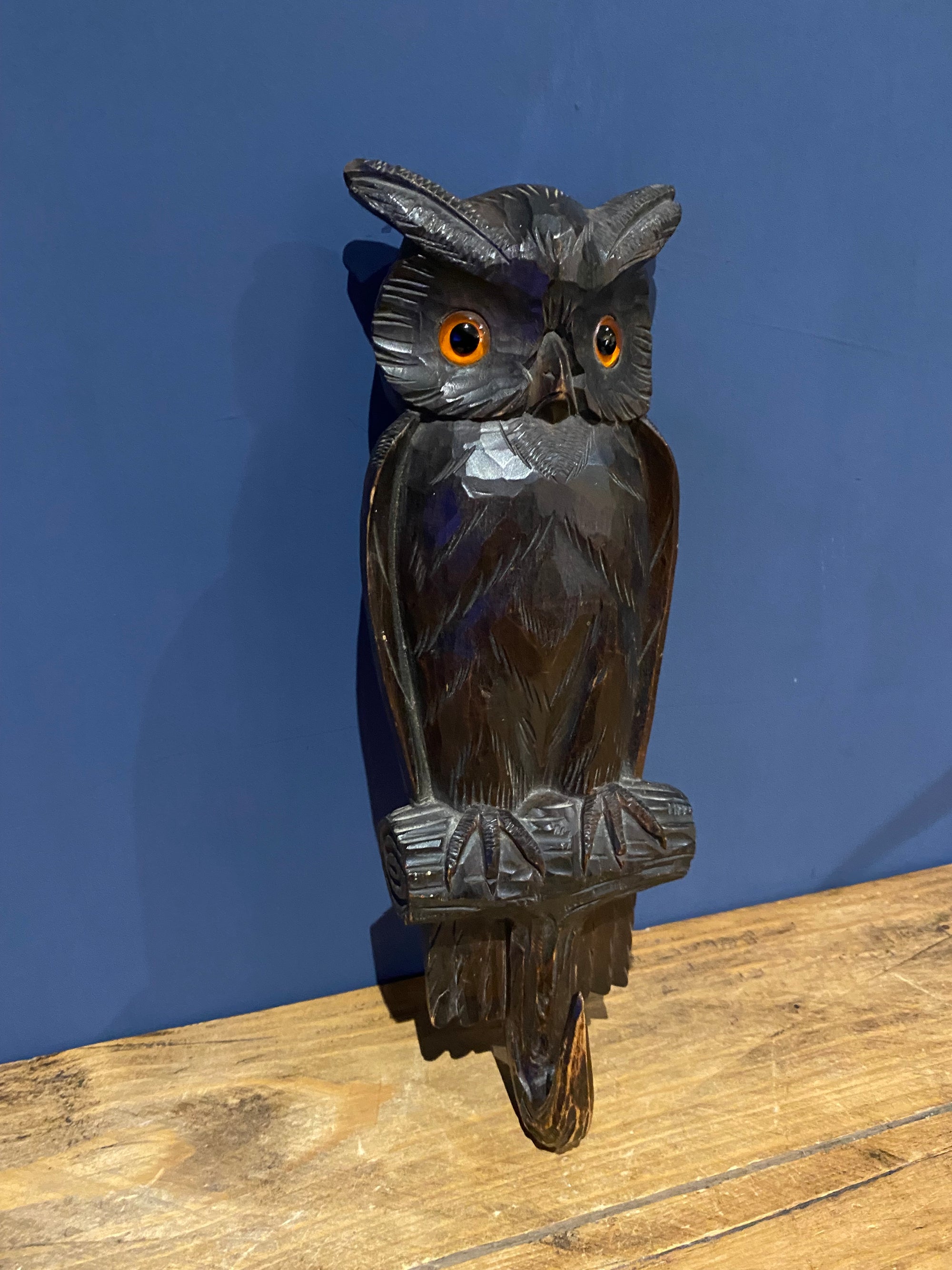 Vintage Early Black Forest Owl Hook