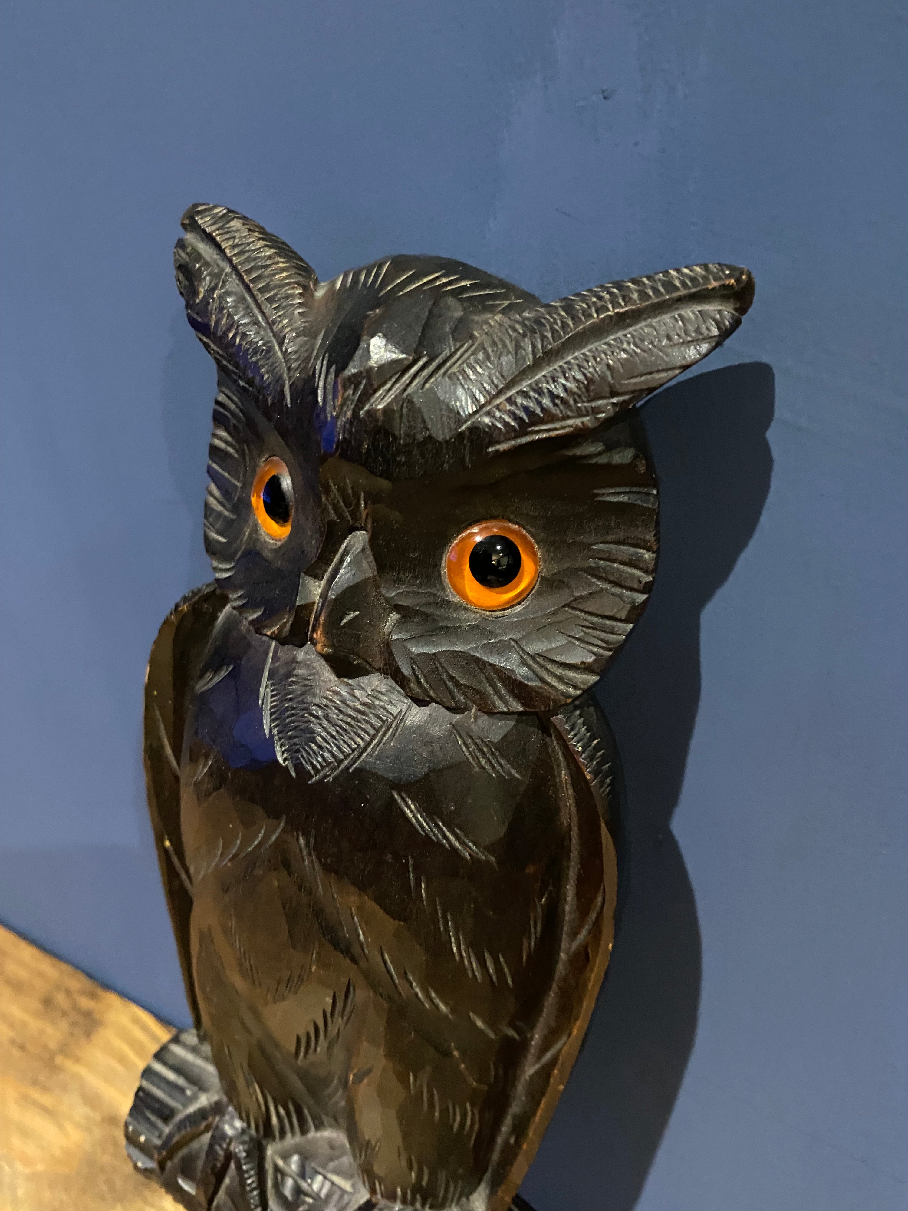 Vintage Early Black Forest Owl Hook