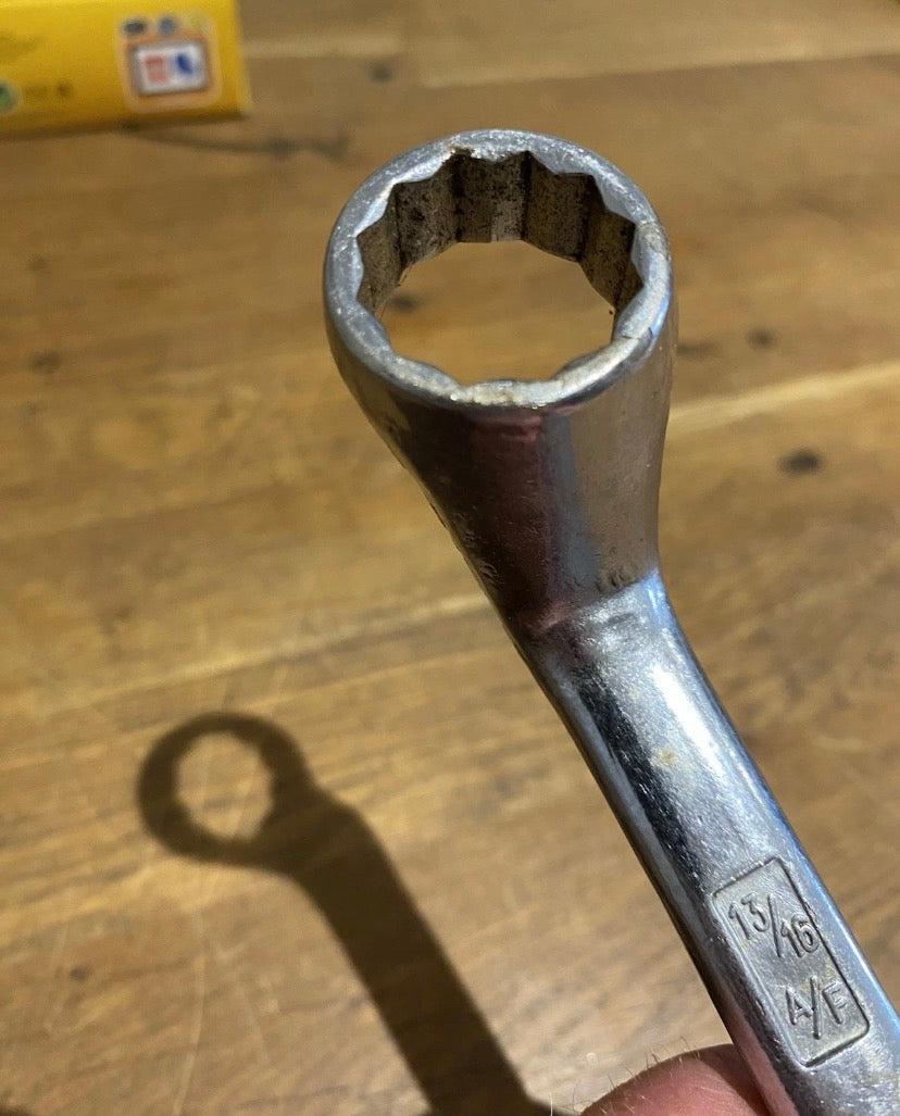 Vintage King Dick Ring Spanner. RSA226, 13/16 Af + 7/8 Af