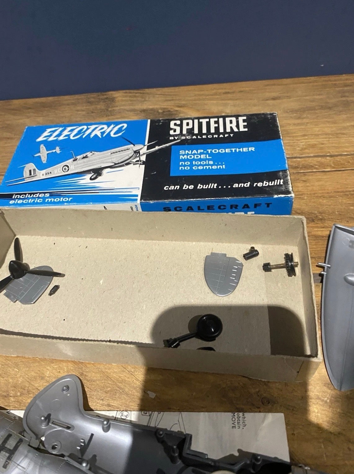 Vintage Scalecraft Electric Spitfire Model , Part Kit Or Spares.
