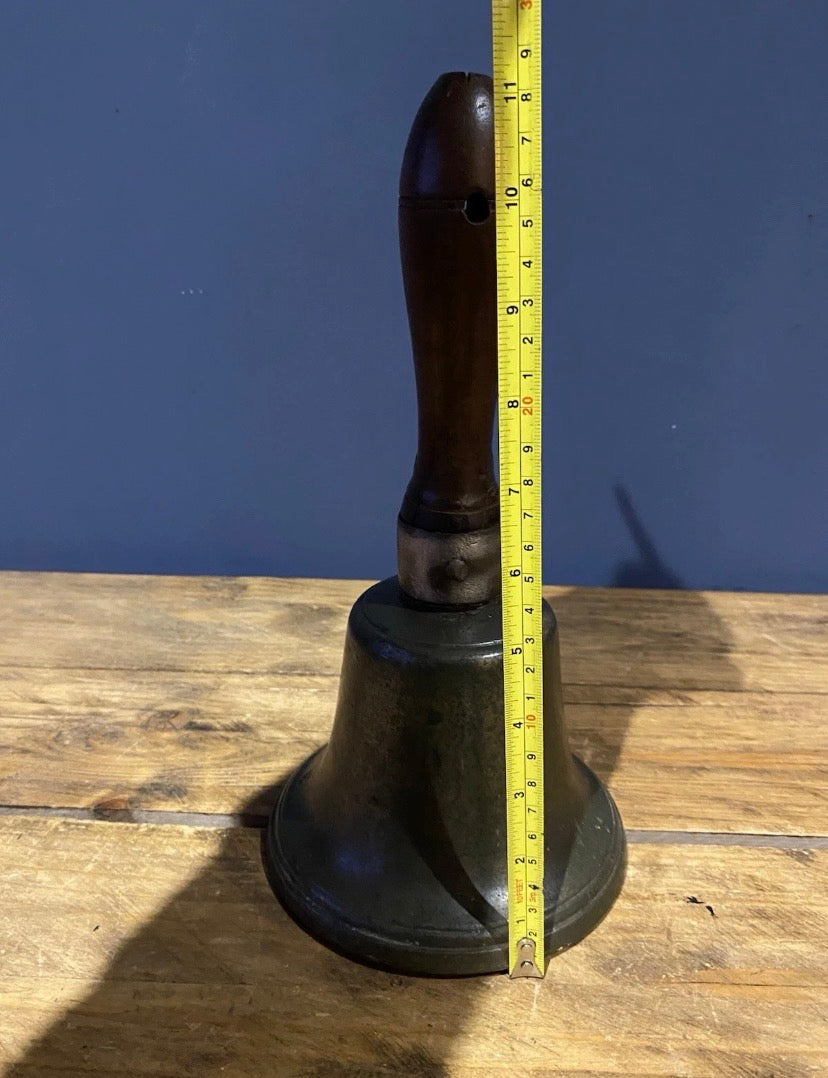 Vintage/ Antique 3:8 , 11.5 Inch Tall Hand Bell/ School Bell