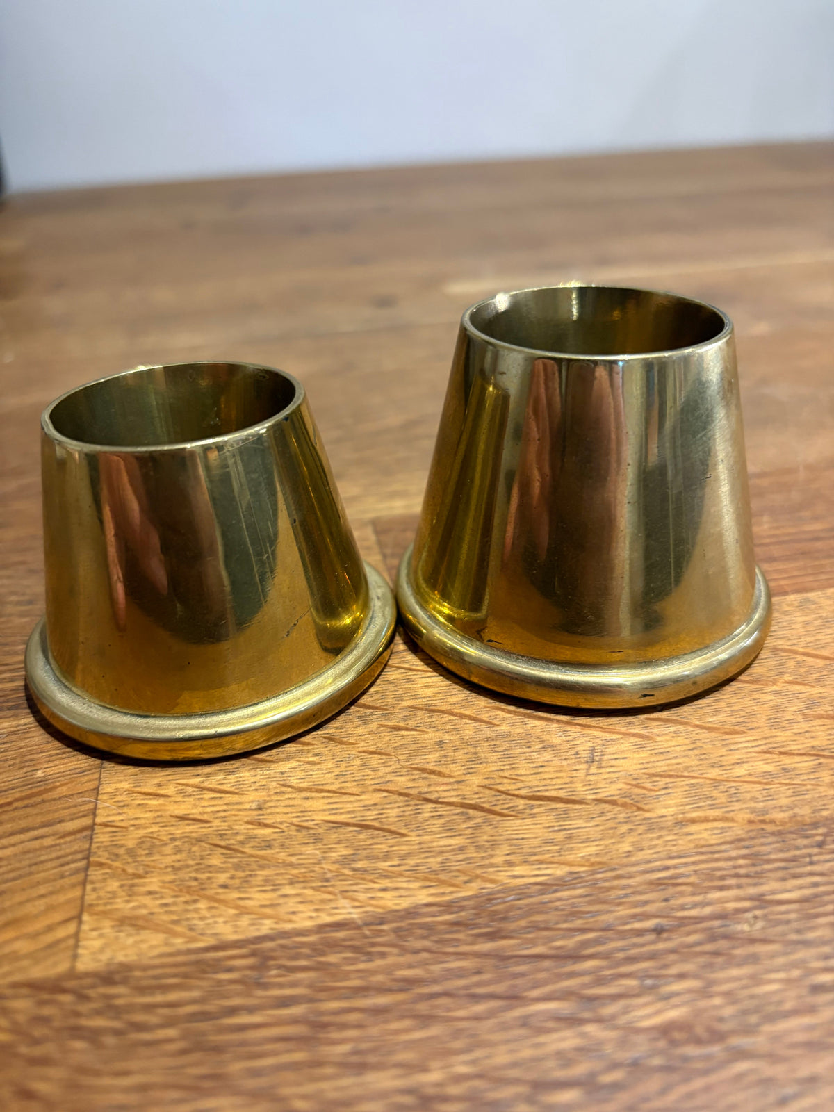 Vintage Pair Of Brass Royal Artillery ‘ubique’ Match Holders.
