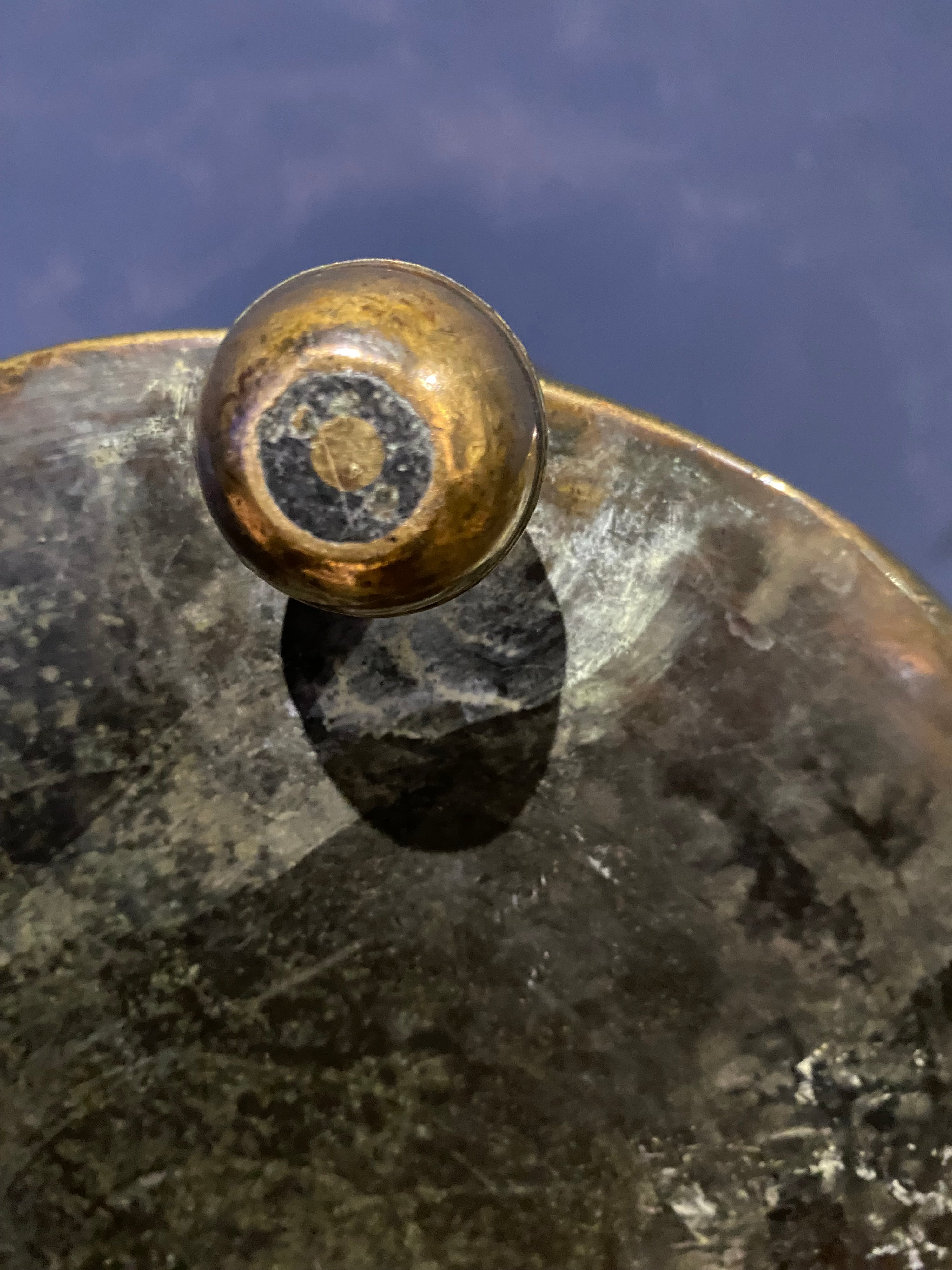 Antique Copper And Brass Dutch Doof Pot , Embers Bucket.