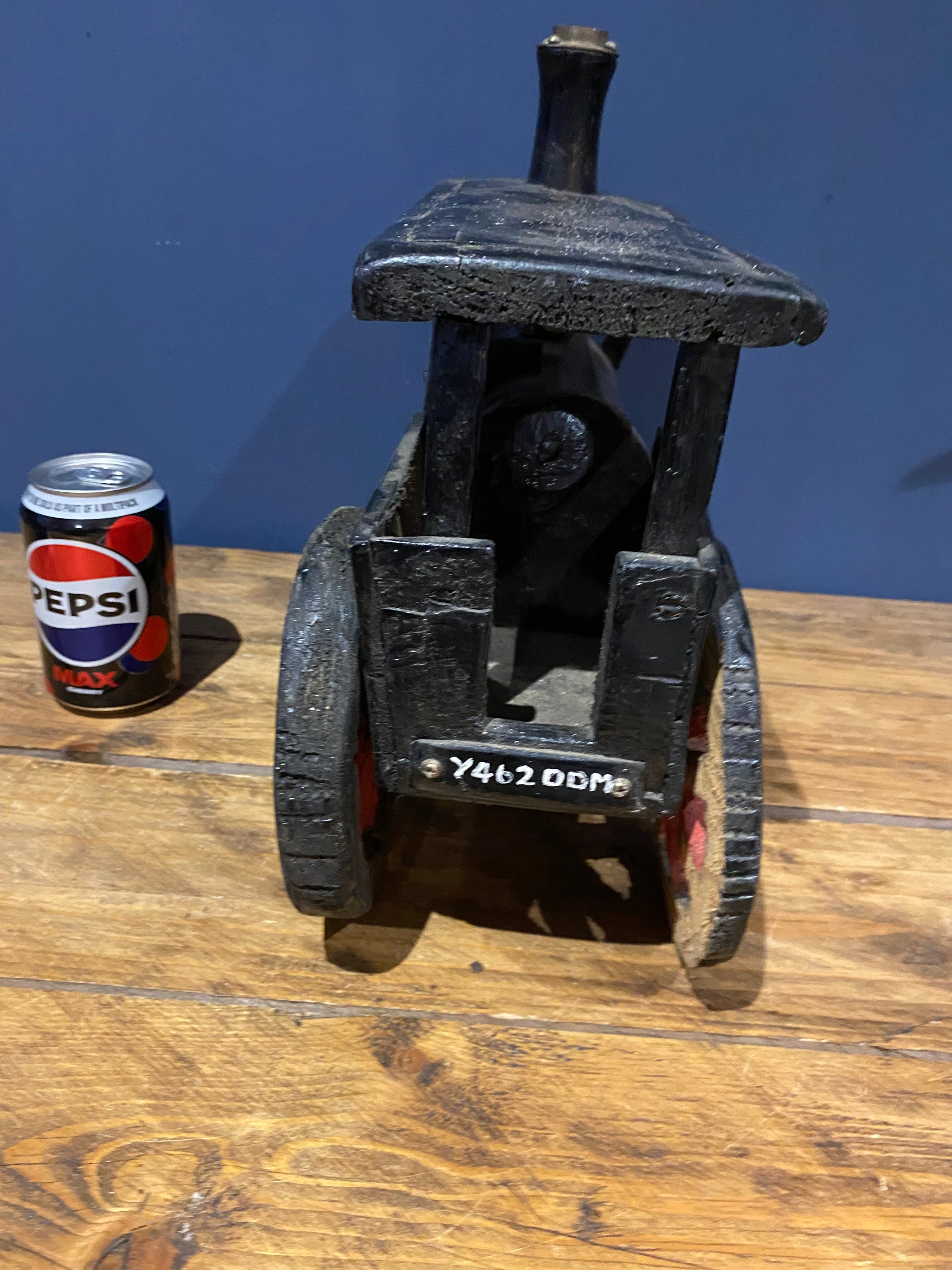 Scratch Built Wooden Steam Engine , Folk Art