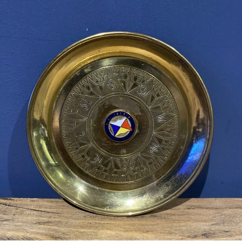 Vintage S.S. Iberia Brass Pin Tray