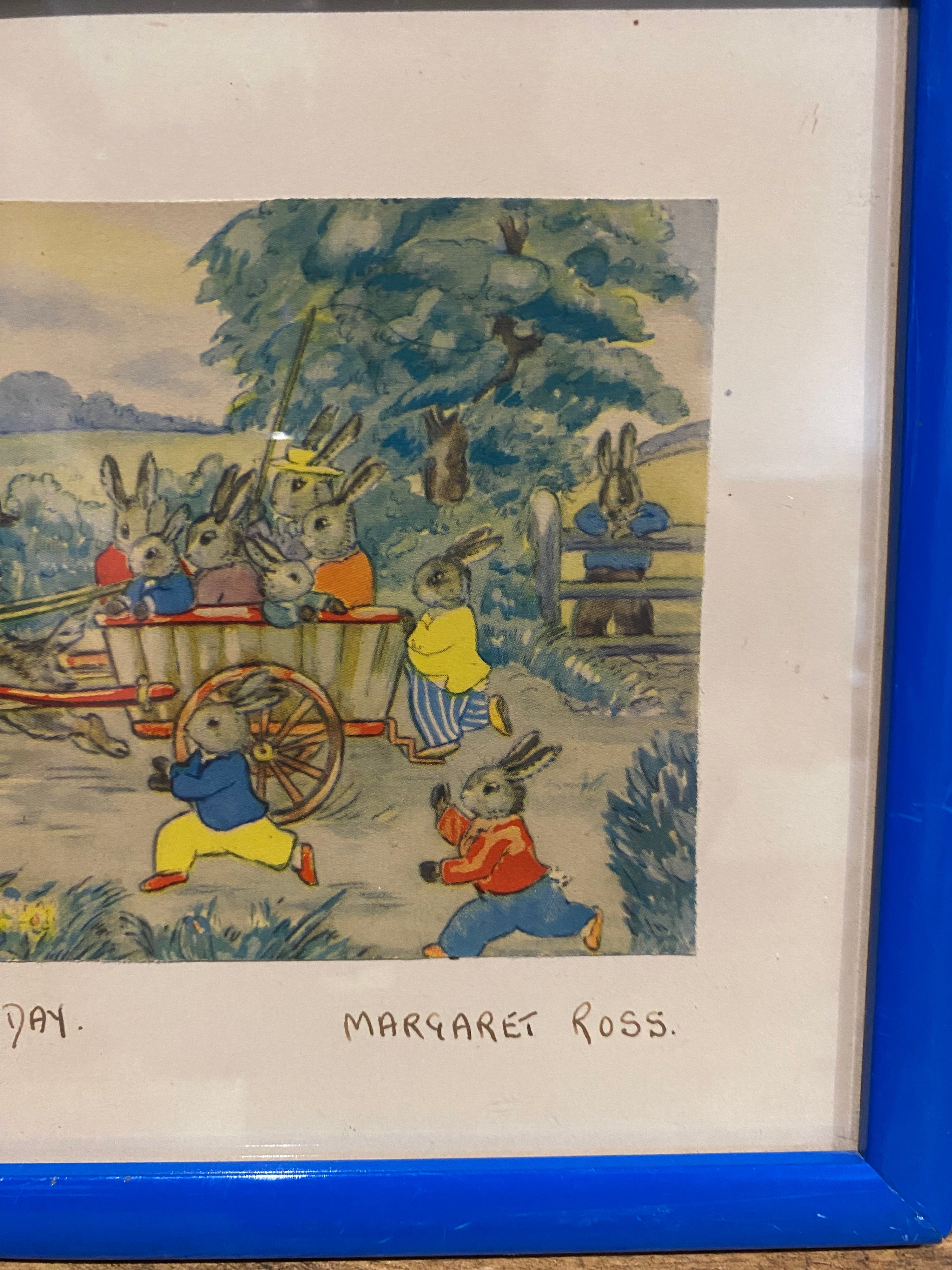 Vintage Margaret Ross ‘ Out For The Day’ Nursery Print.