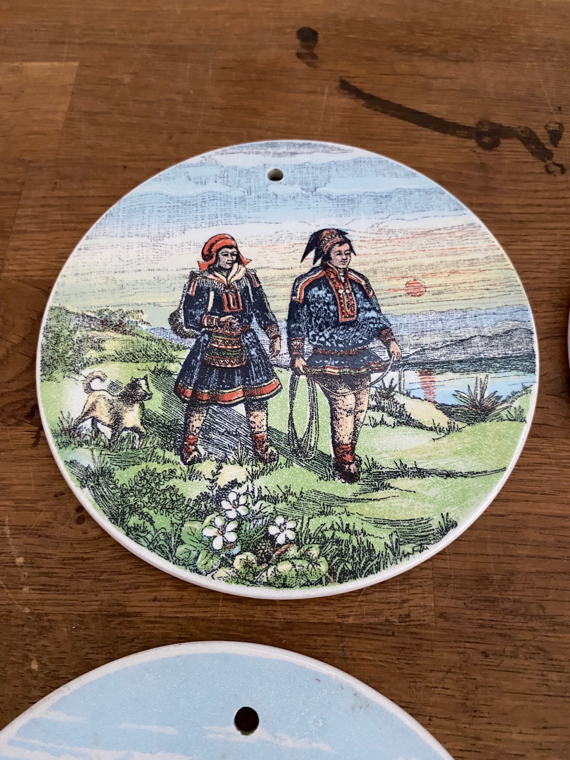 Set Of Six , Norske Bunader, Dekor Jonas Hinna Ceramic Wall Plaques/ Hangers