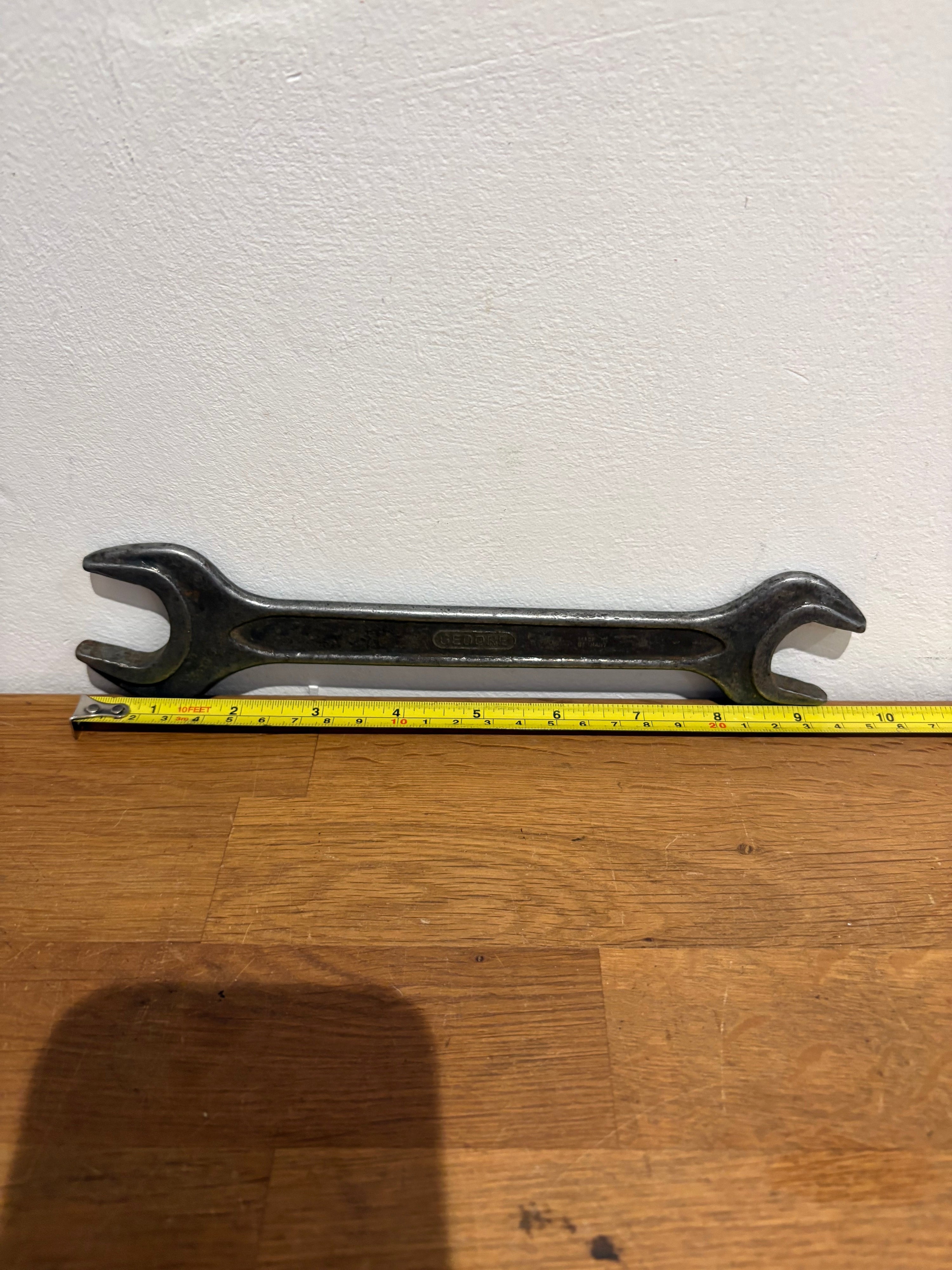 Vintage Gedore No895 Spanner , 1 1/8af, 15/16 Af. Open Ended Soanner