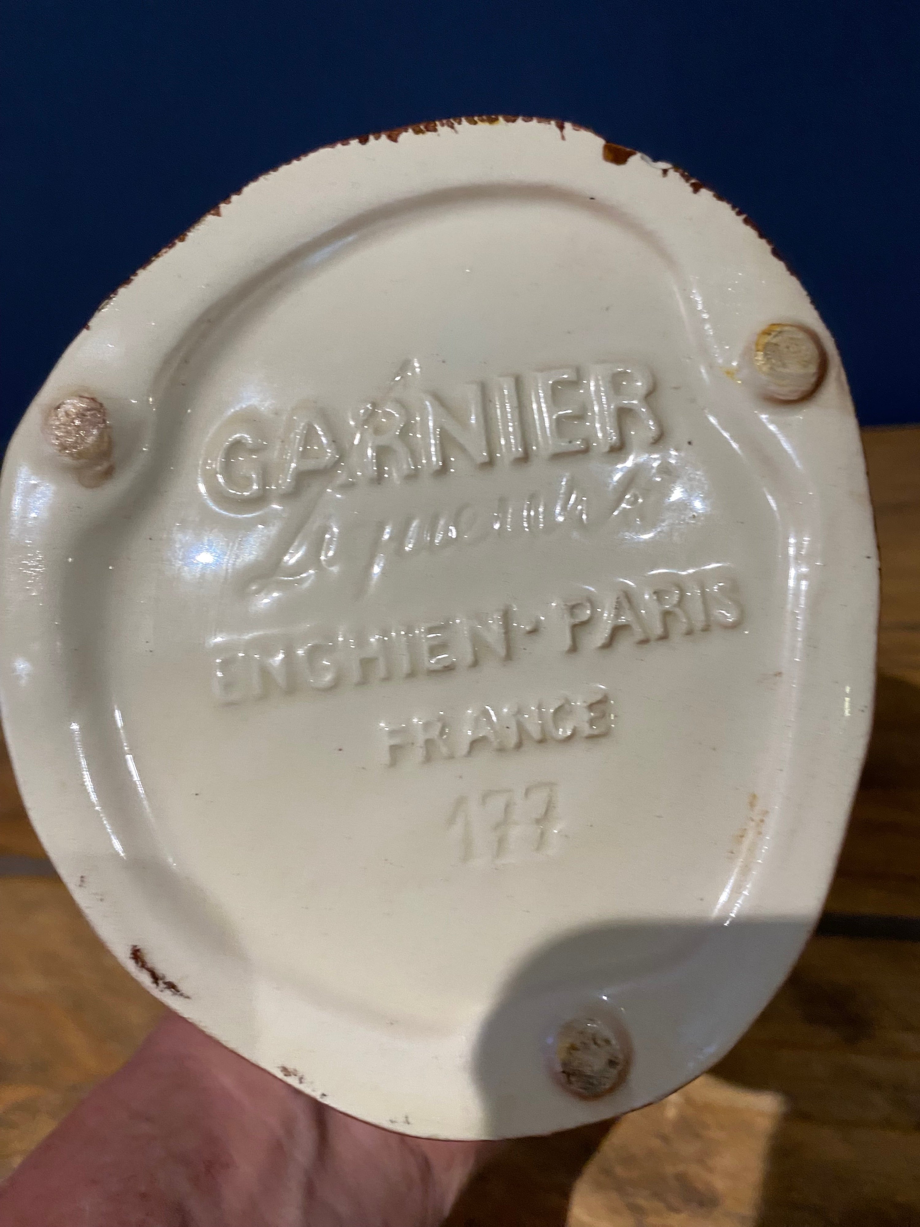 Vintage 70’s Garnier cherry brandy ceramic decanter