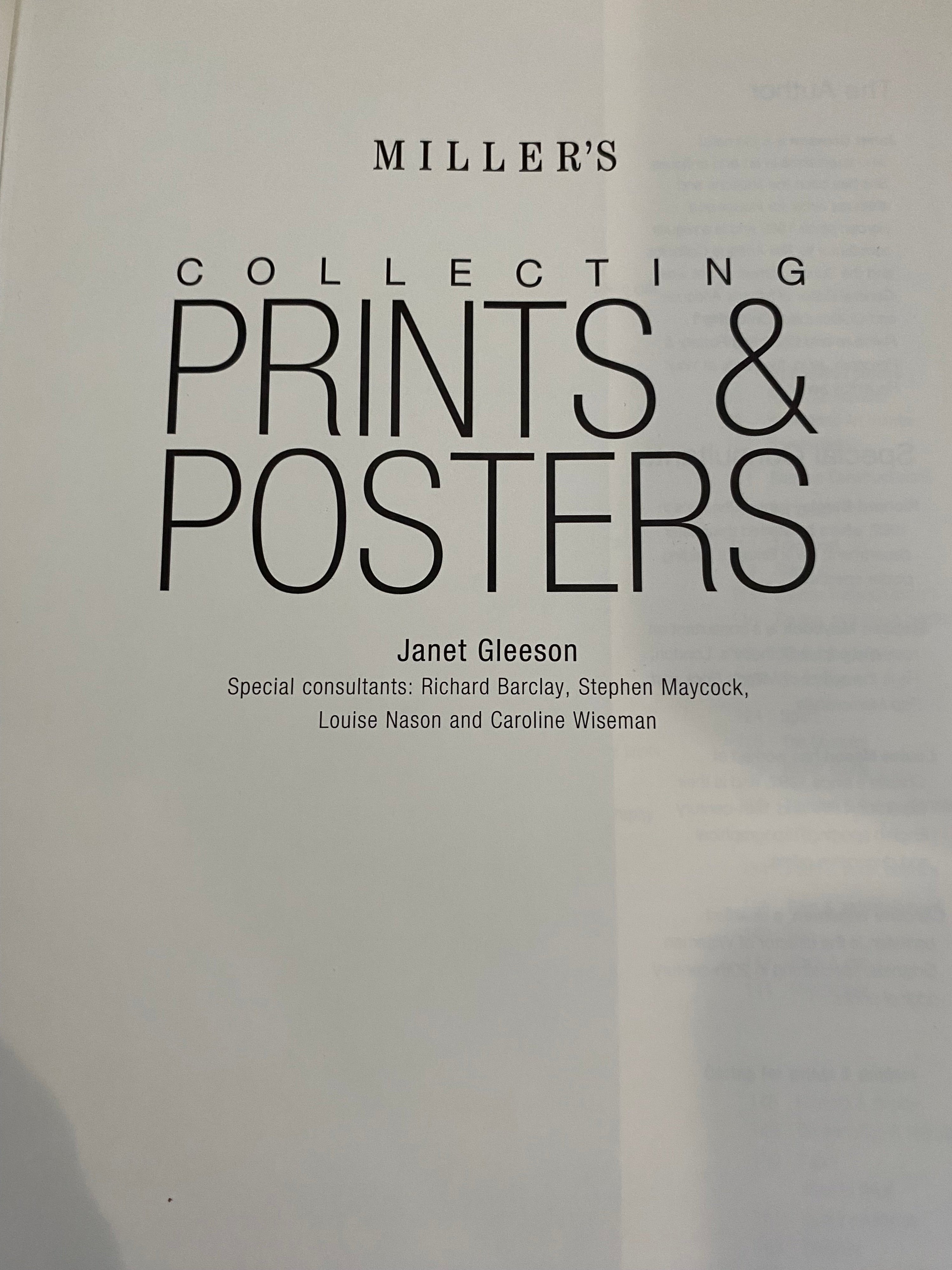 Miller’s, Collecting Prints & Posters, hardback by Janet Gleeson. 1997