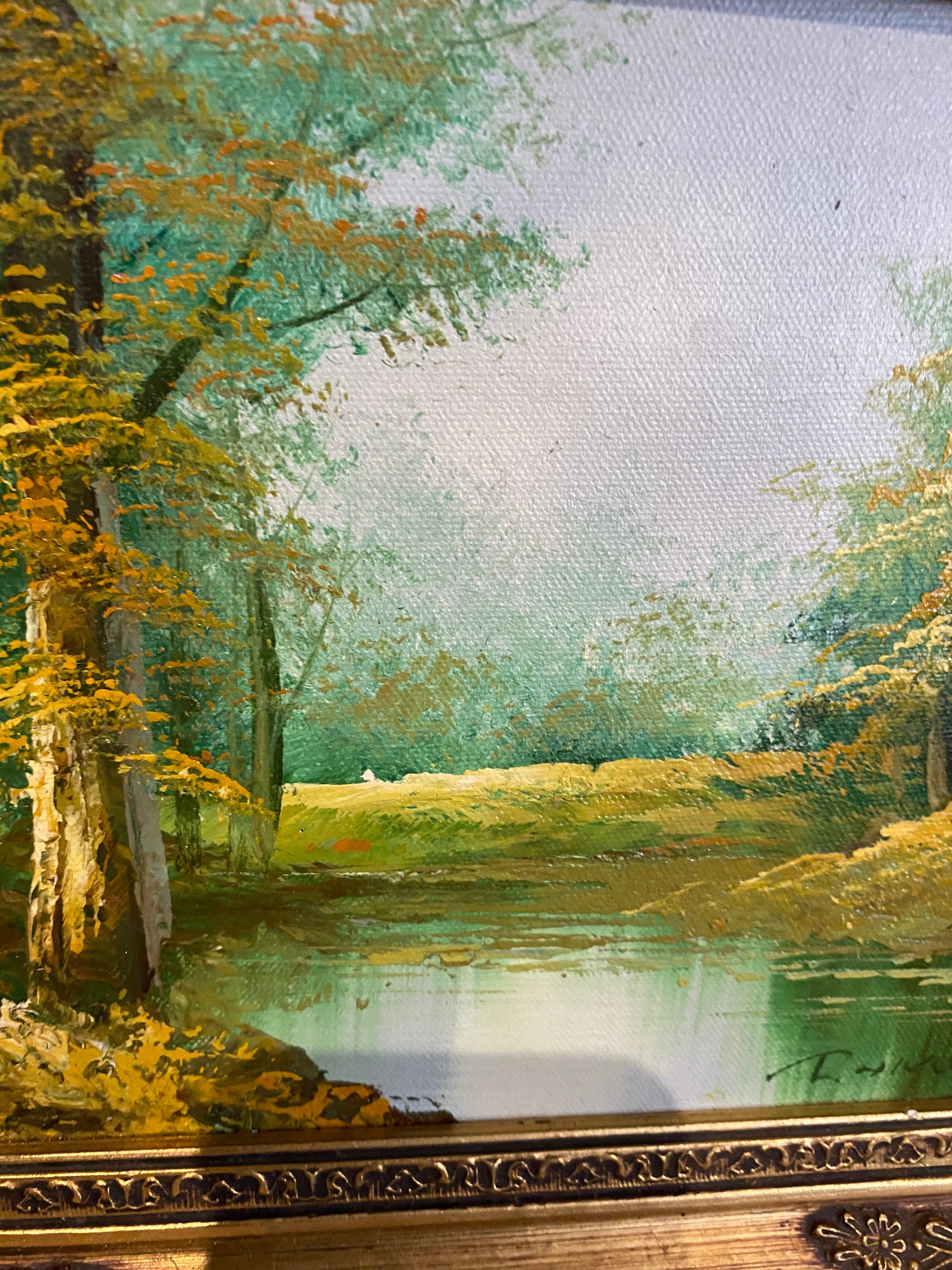 Early Landscape Painting , Mixed Media, Oil And Watercolour