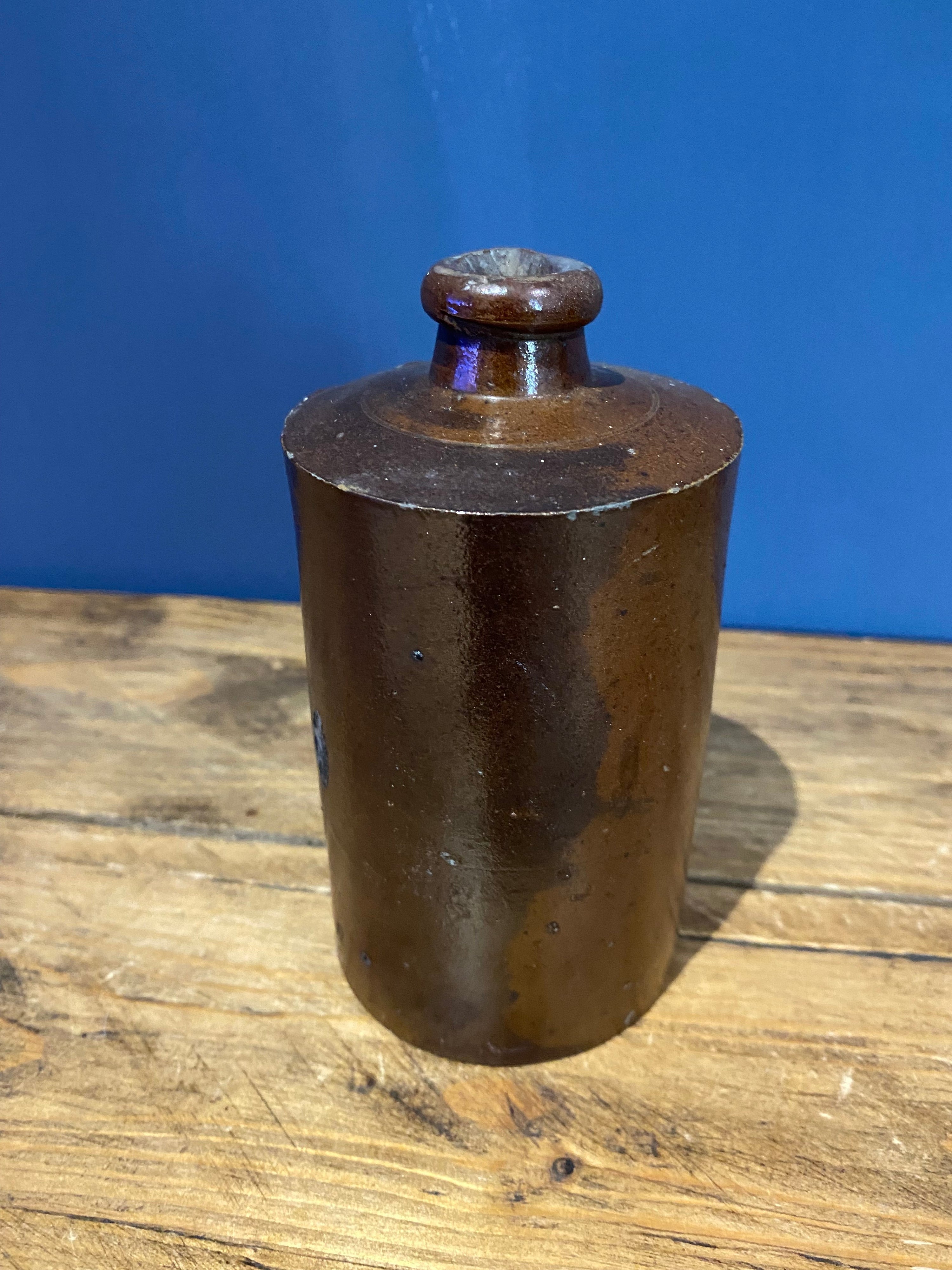 Vintage Stoneware Salt Glazed Ink Bottle