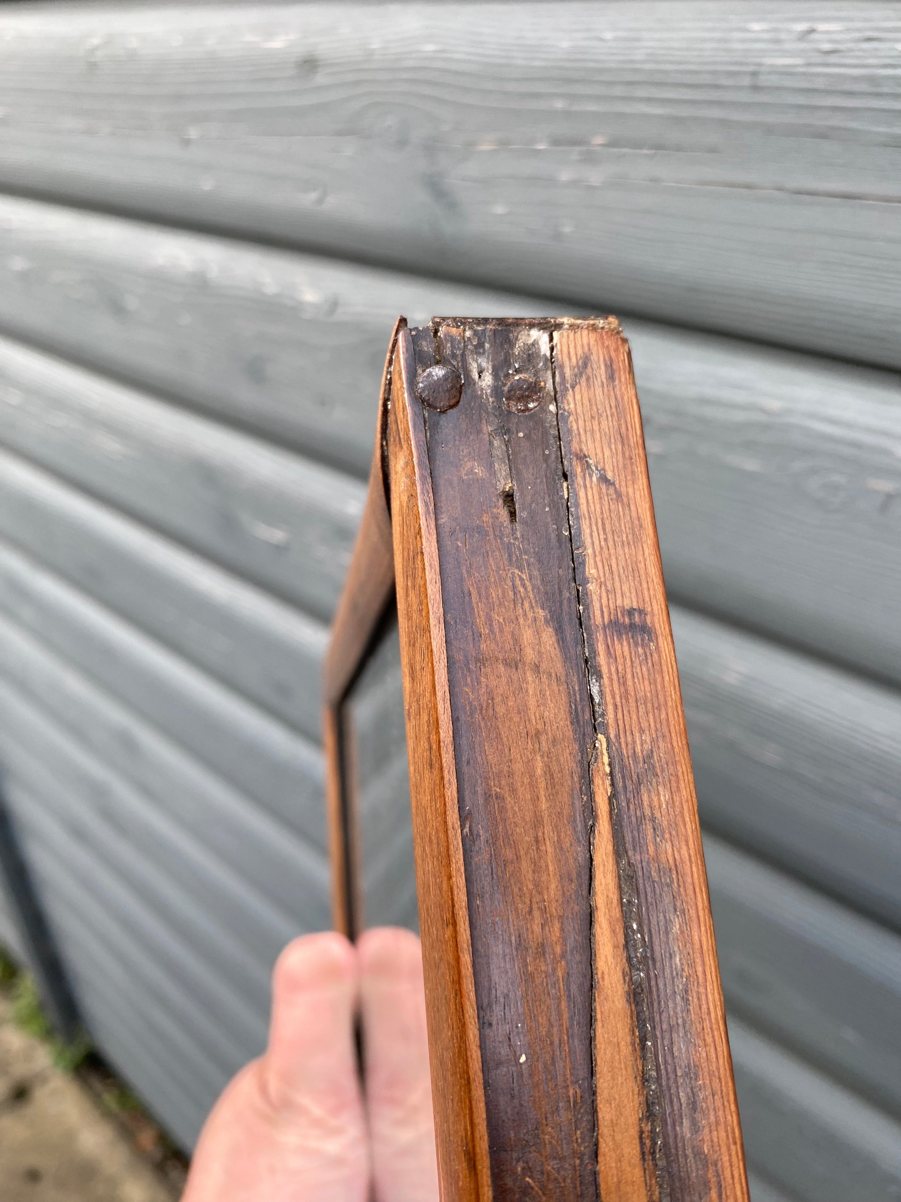 Well Worn Antique Wall Mirror, Aged Mirror