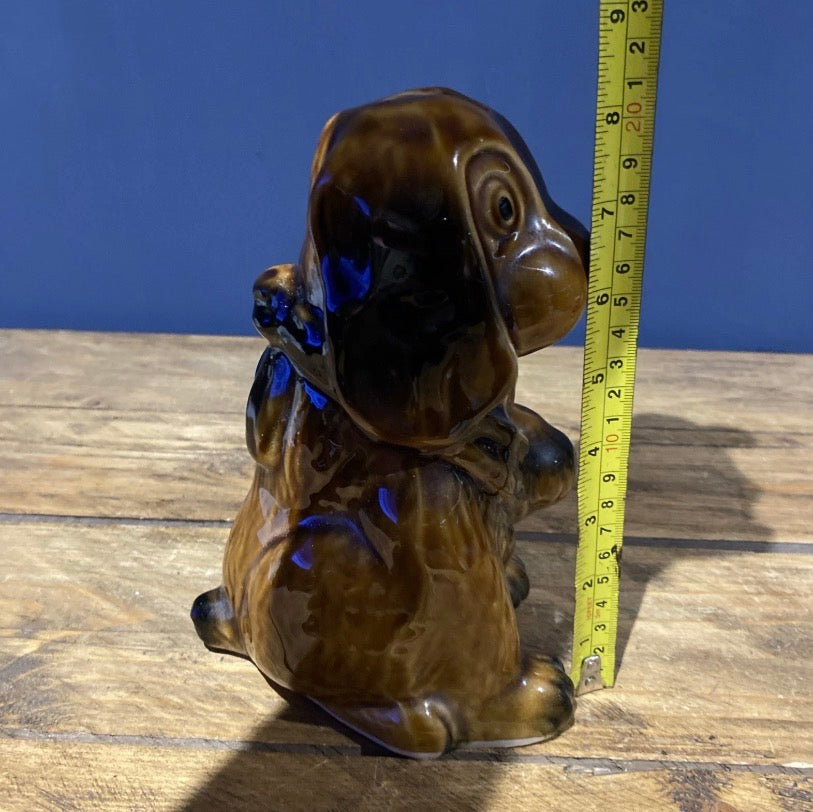 Vintage Treacle Glaze Dog Money Box