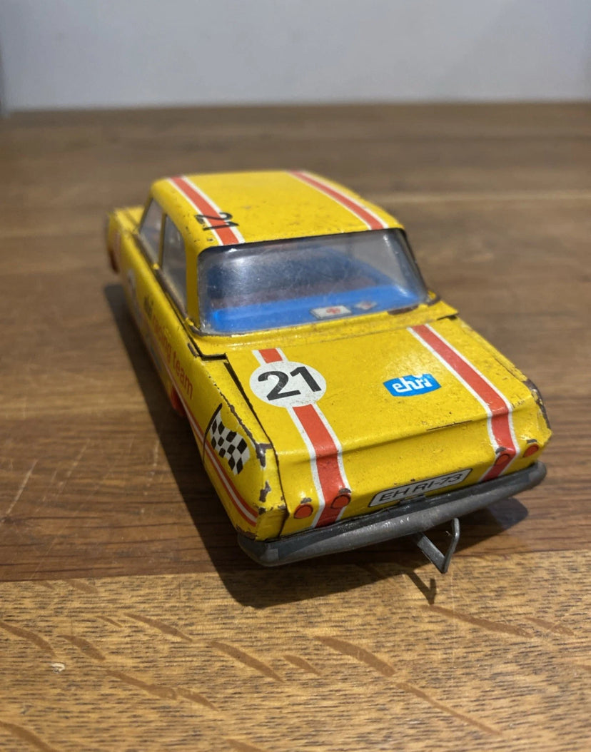 Vintage Rare Ehri Racing Team , Tin Plate Toy Car