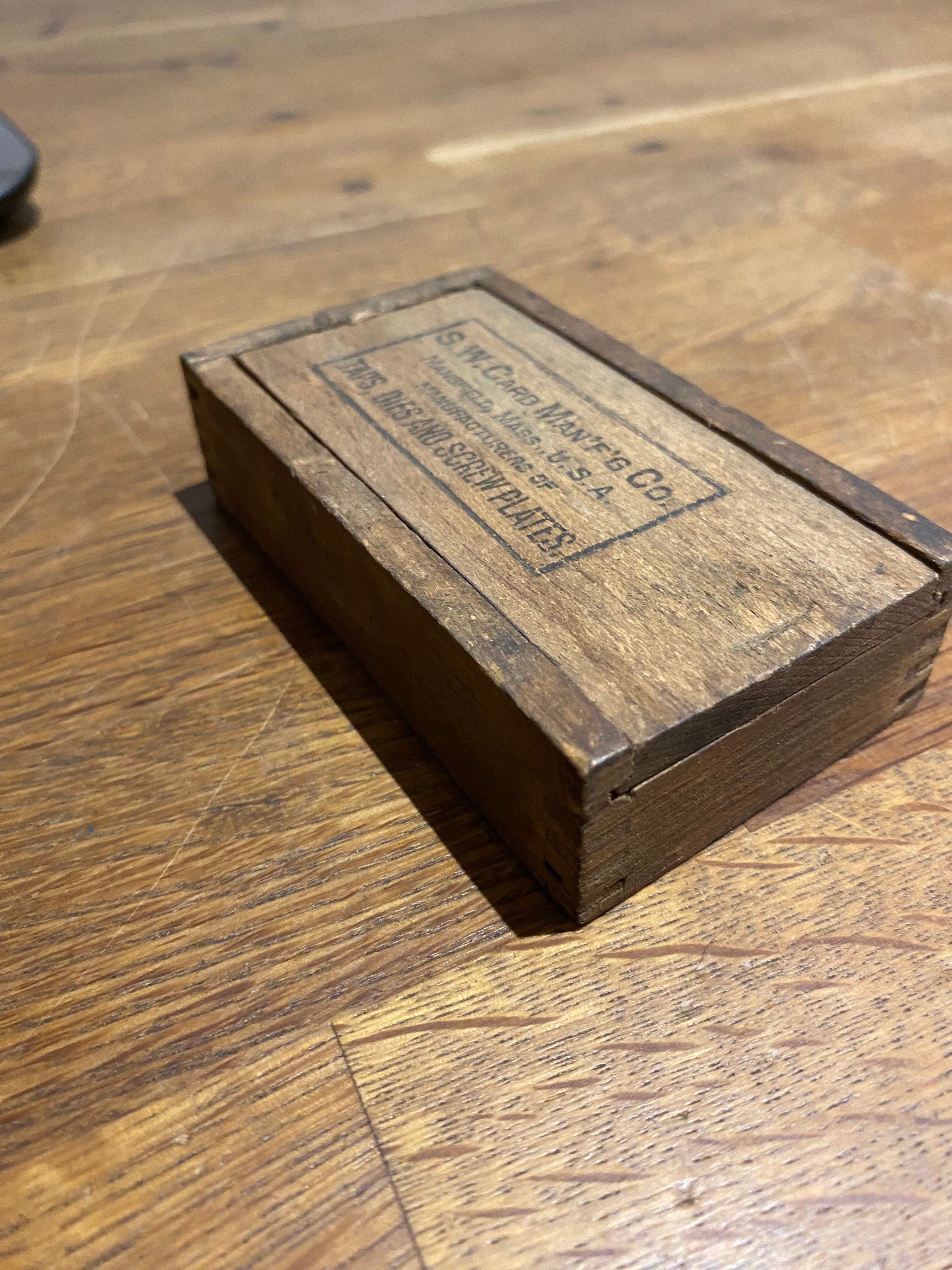Vintage S W Card Man’f’g Co, Box Of Taps. Tools
