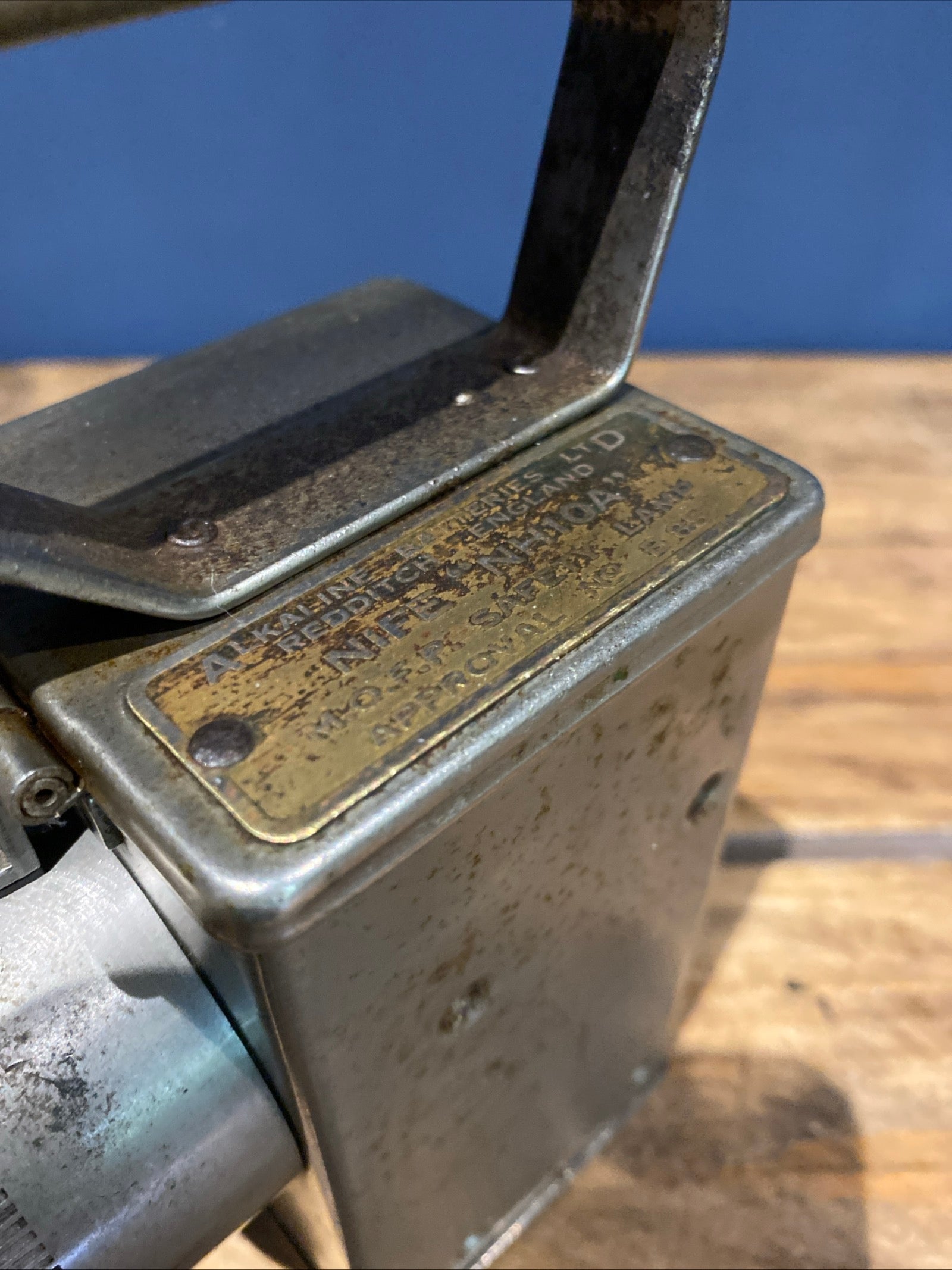 Vintage Battery Miners Lamp Nife , NH10A