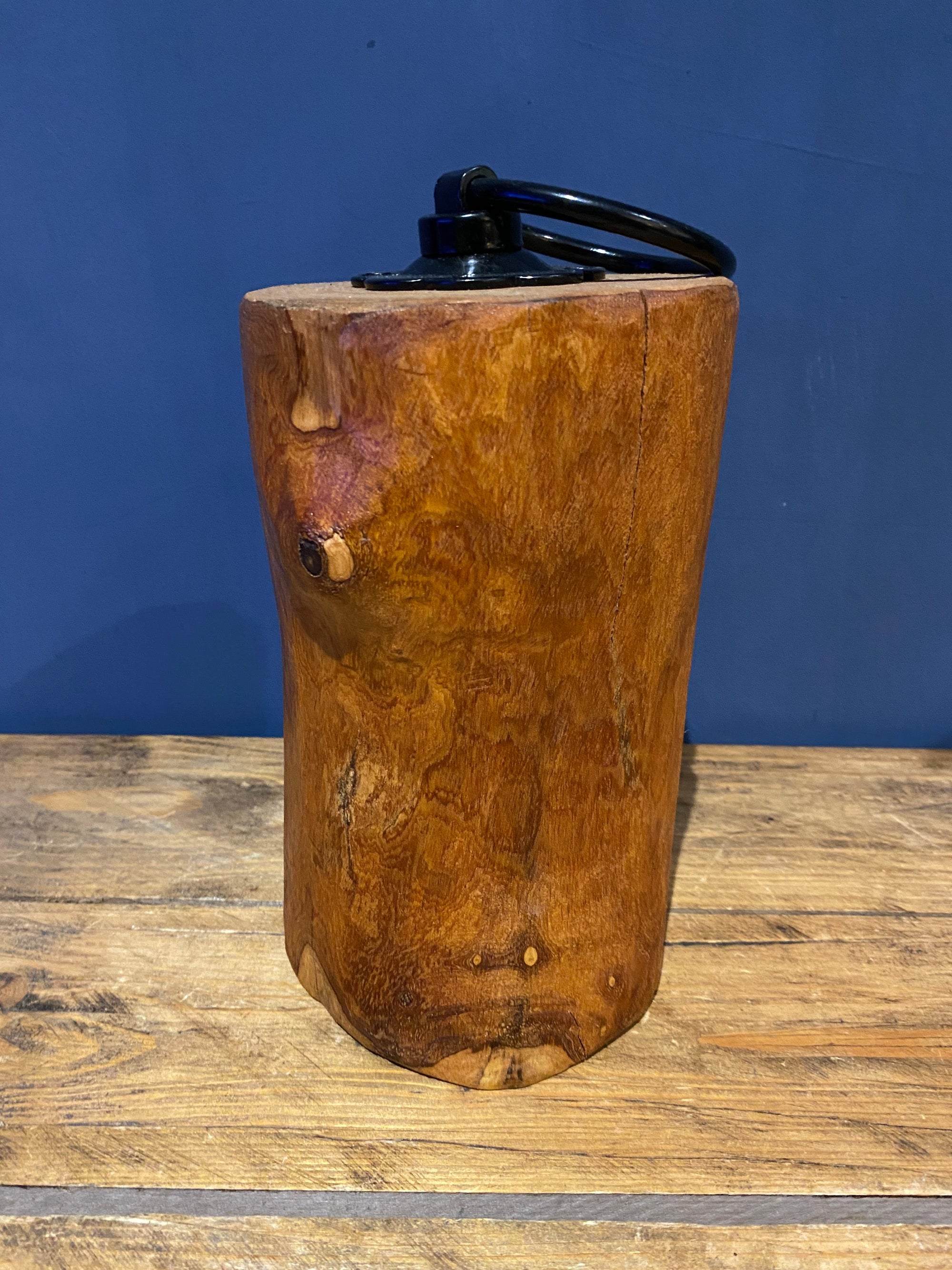 Handmade log doorstop