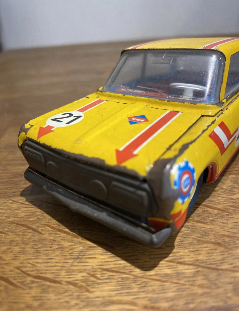 Vintage Rare Ehri Racing Team , Tin Plate Toy Car