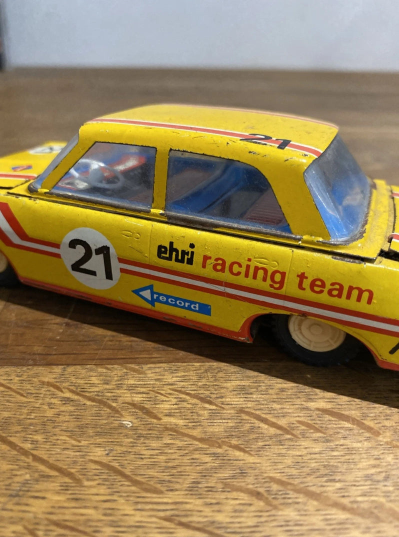 Vintage Rare Ehri Racing Team , Tin Plate Toy Car