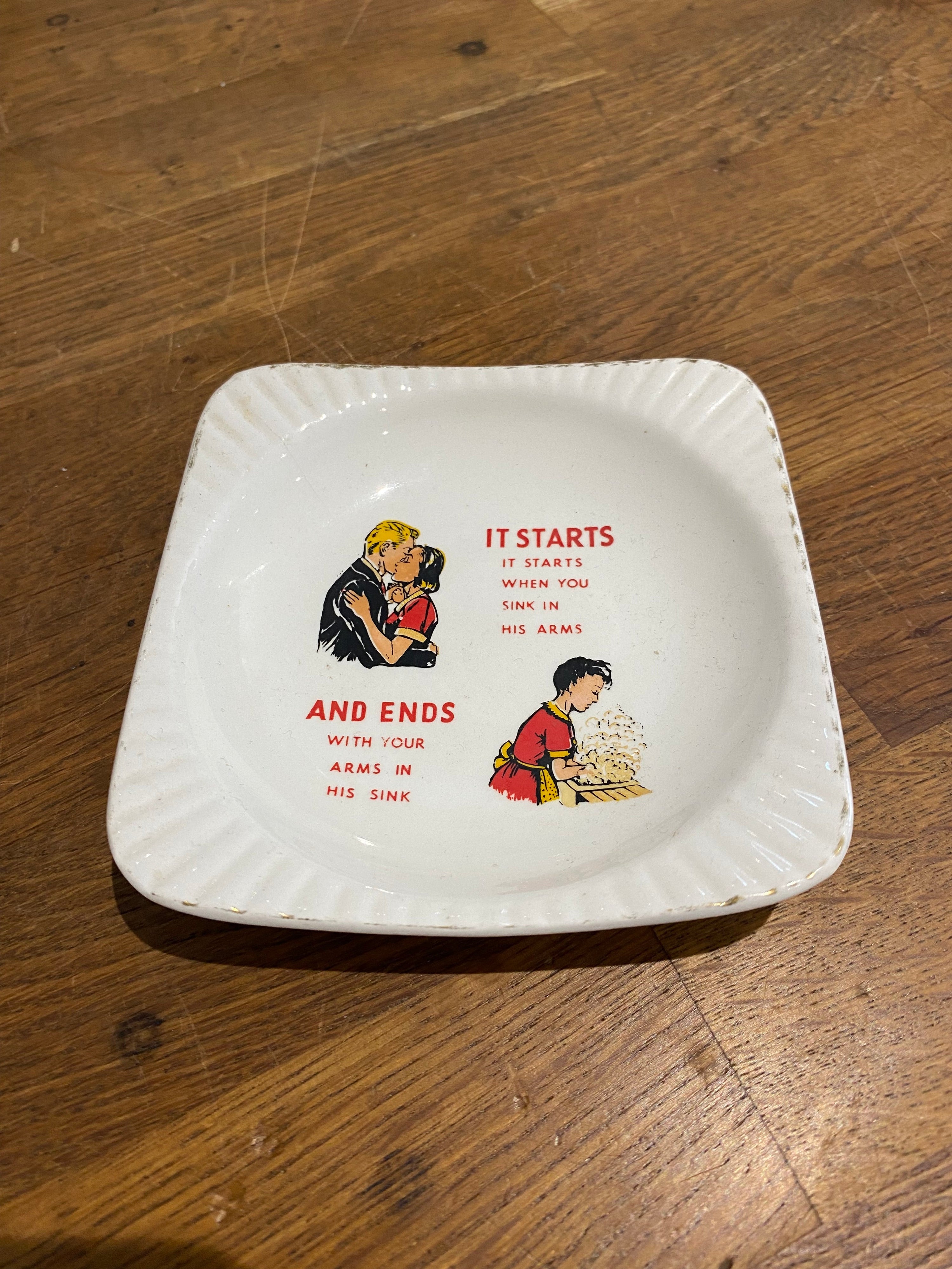 1950’s / 1960’s , Humorous Ceramic Trinket Dish.