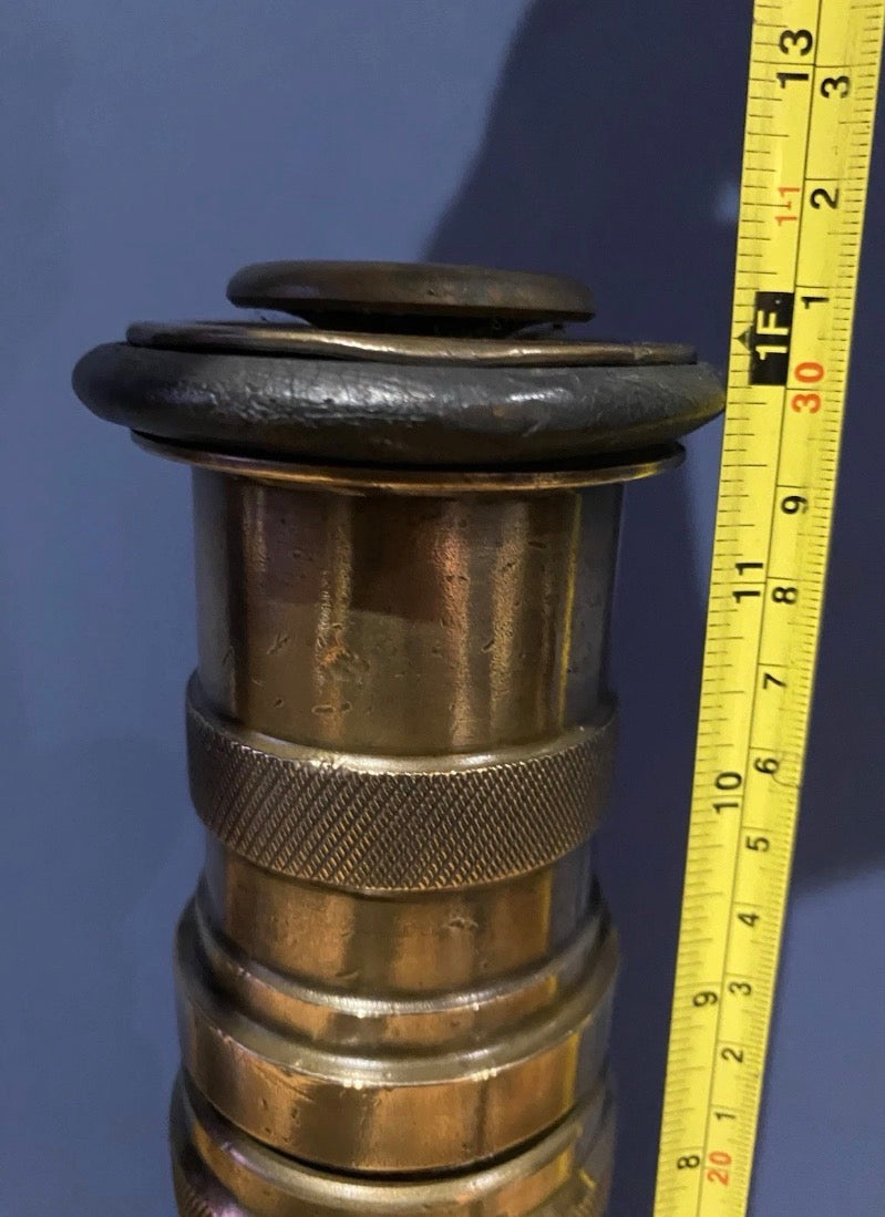 Antique Solid Brass Fire Hose Nozzle