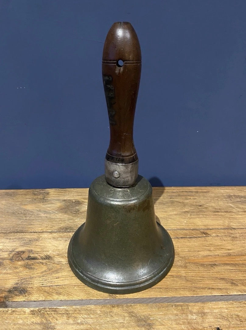 Vintage/ Antique 3:8 , 11.5 Inch Tall Hand Bell/ School Bell