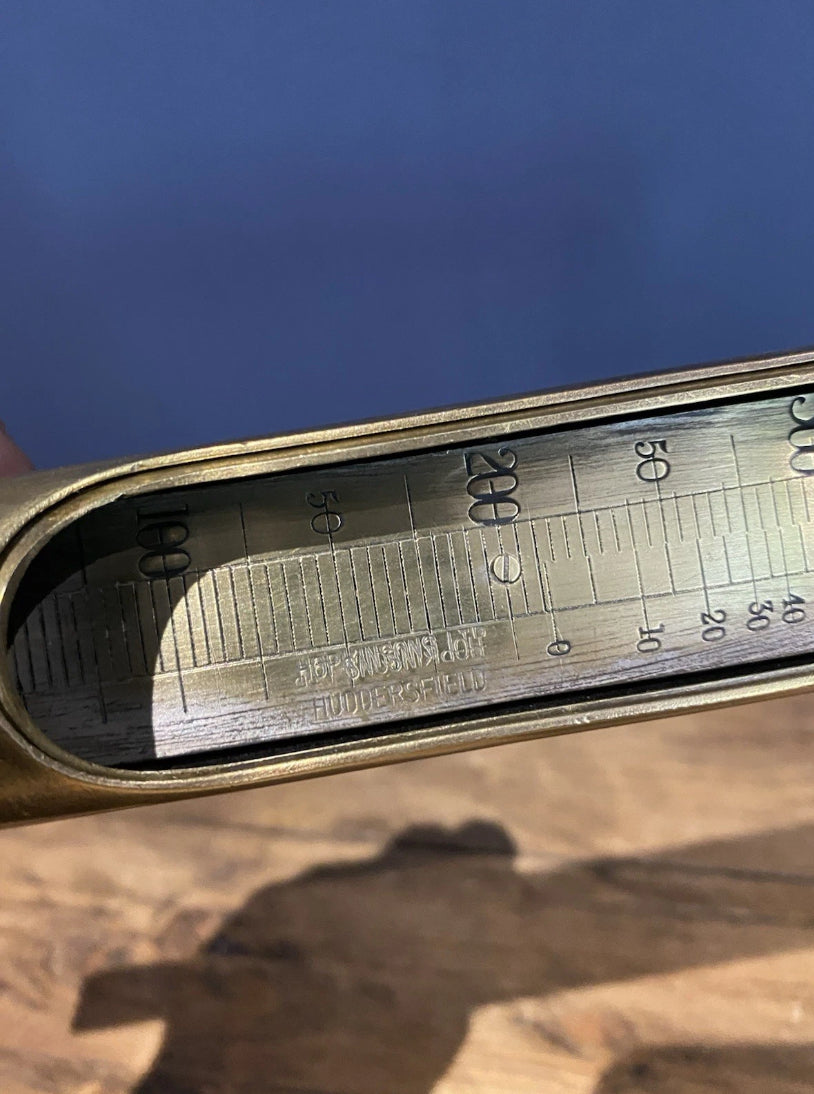 Antique/ Vintage Brass Steam Thermometer, Industrial / Steam Engine