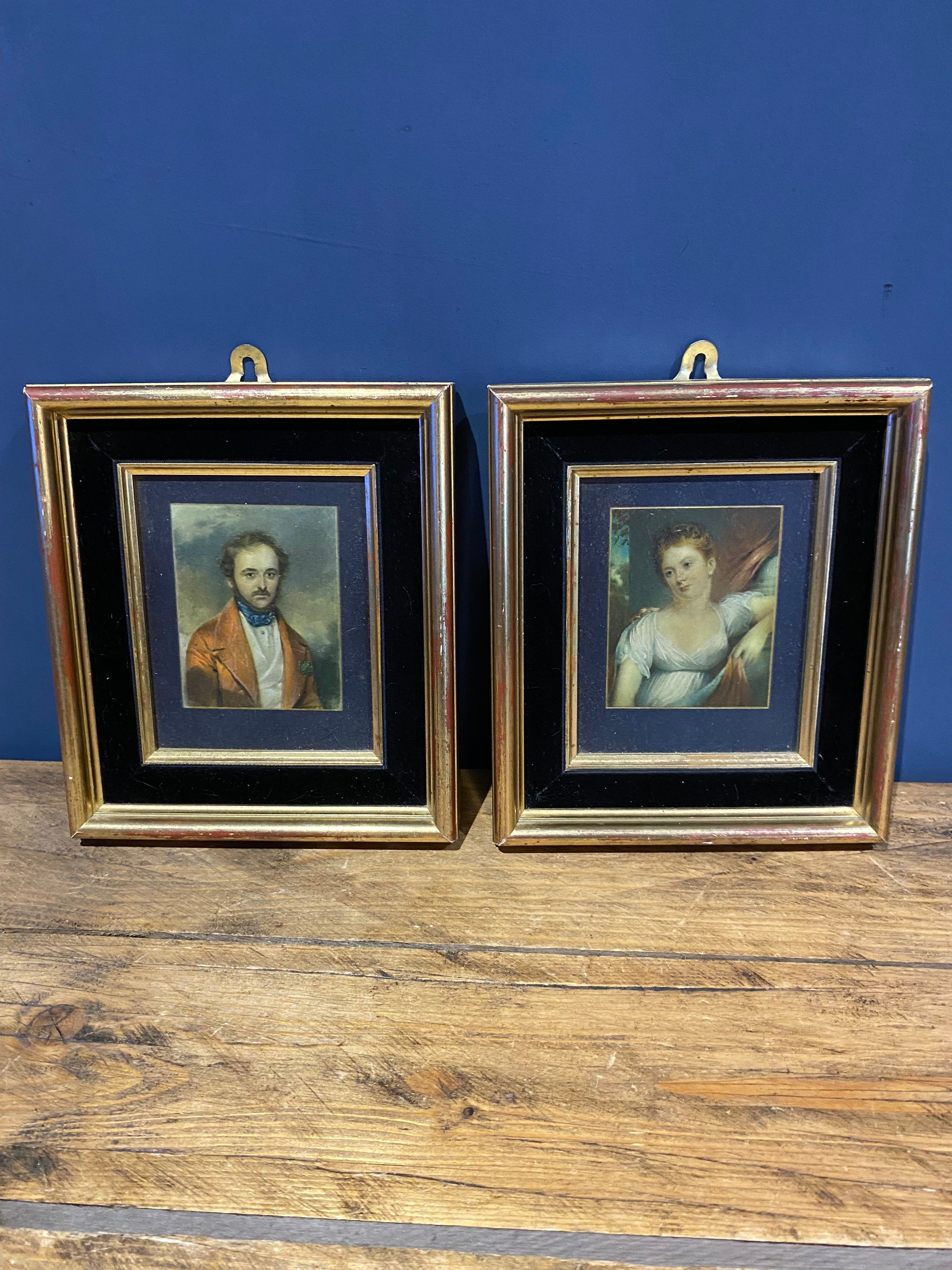 Pair Of Early Victorian STYLE, Aged Prints, Decorative
