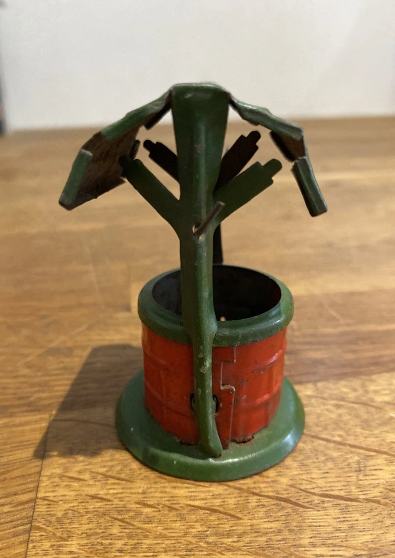 Vintage Tin Plate Toy Well , Wishing Well , Garden Well