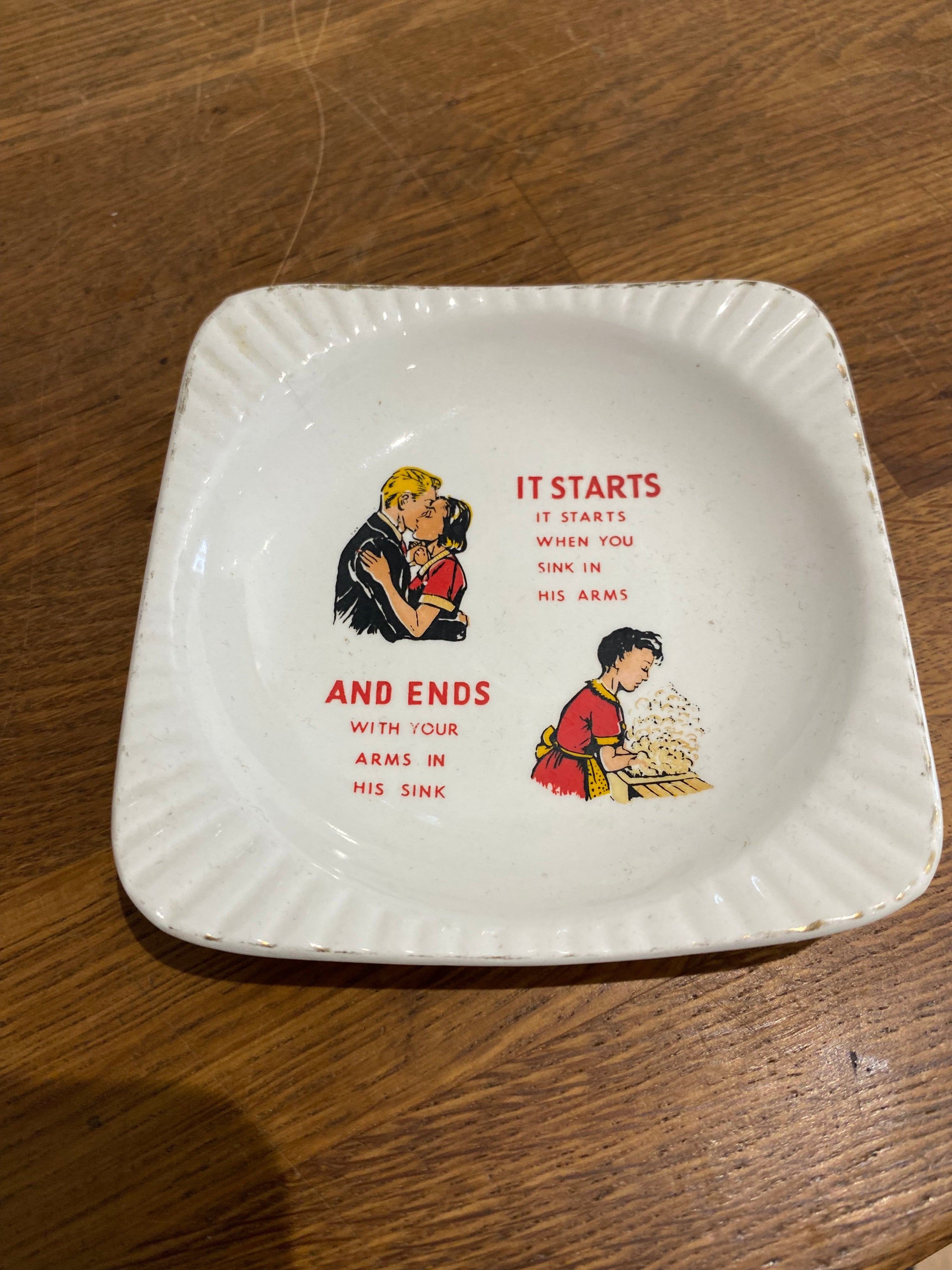 1950’s / 1960’s , Humorous Ceramic Trinket Dish.