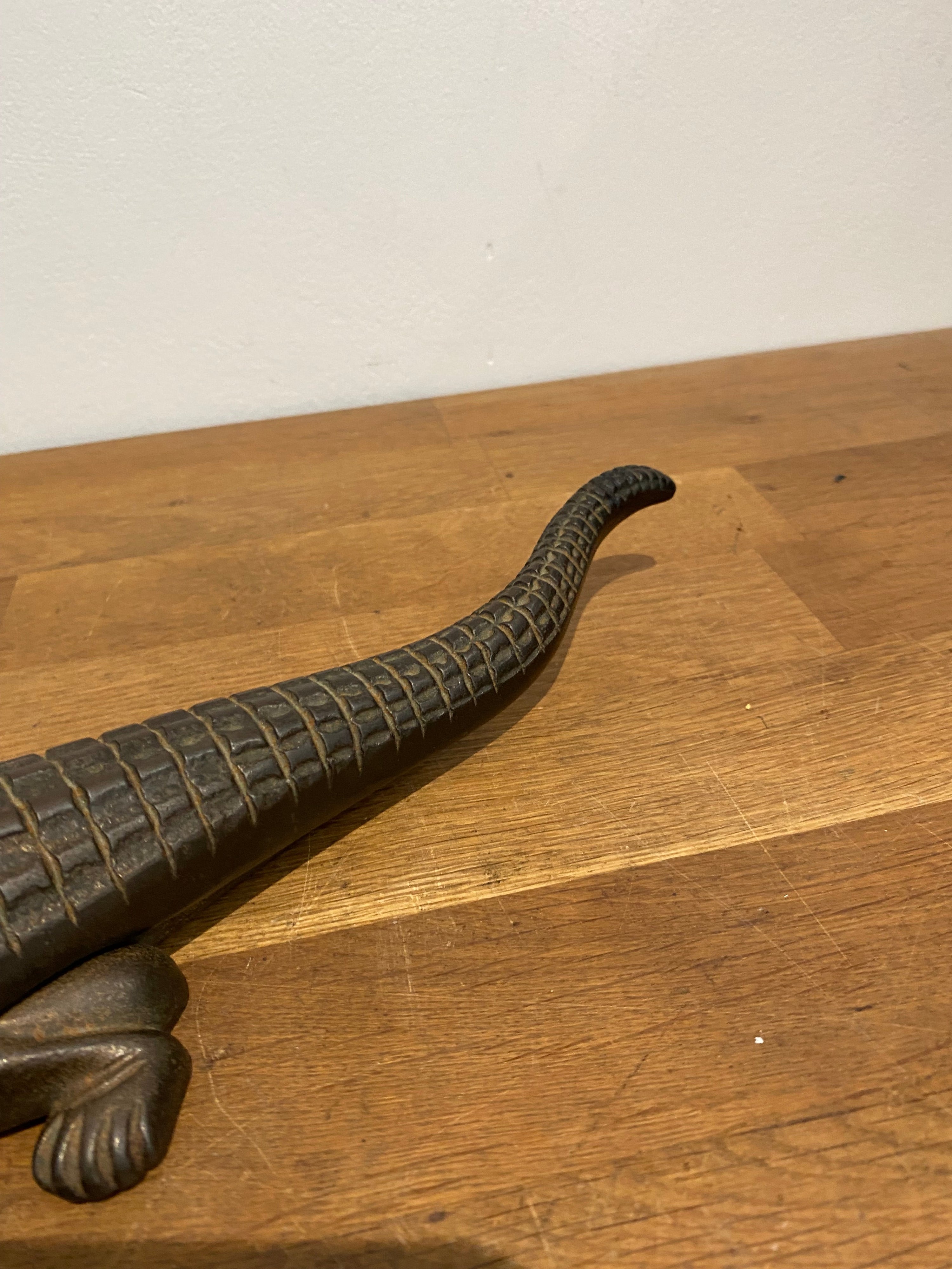 Vintage Nestor Cast Alligator/ Crocodile Nut Cracker. 15.5 Inches Long