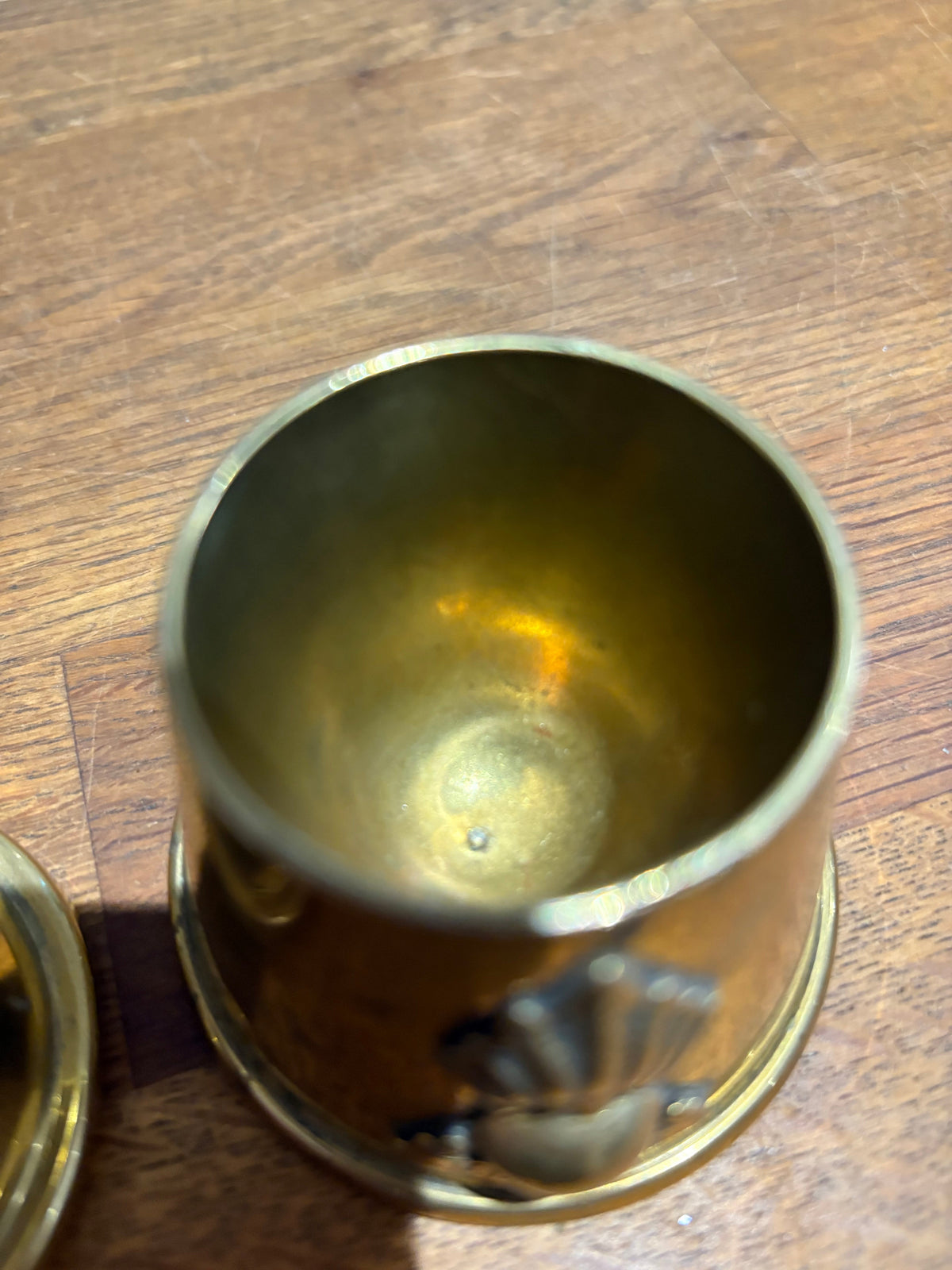 Vintage Pair Of Brass Royal Artillery ‘ubique’ Match Holders.