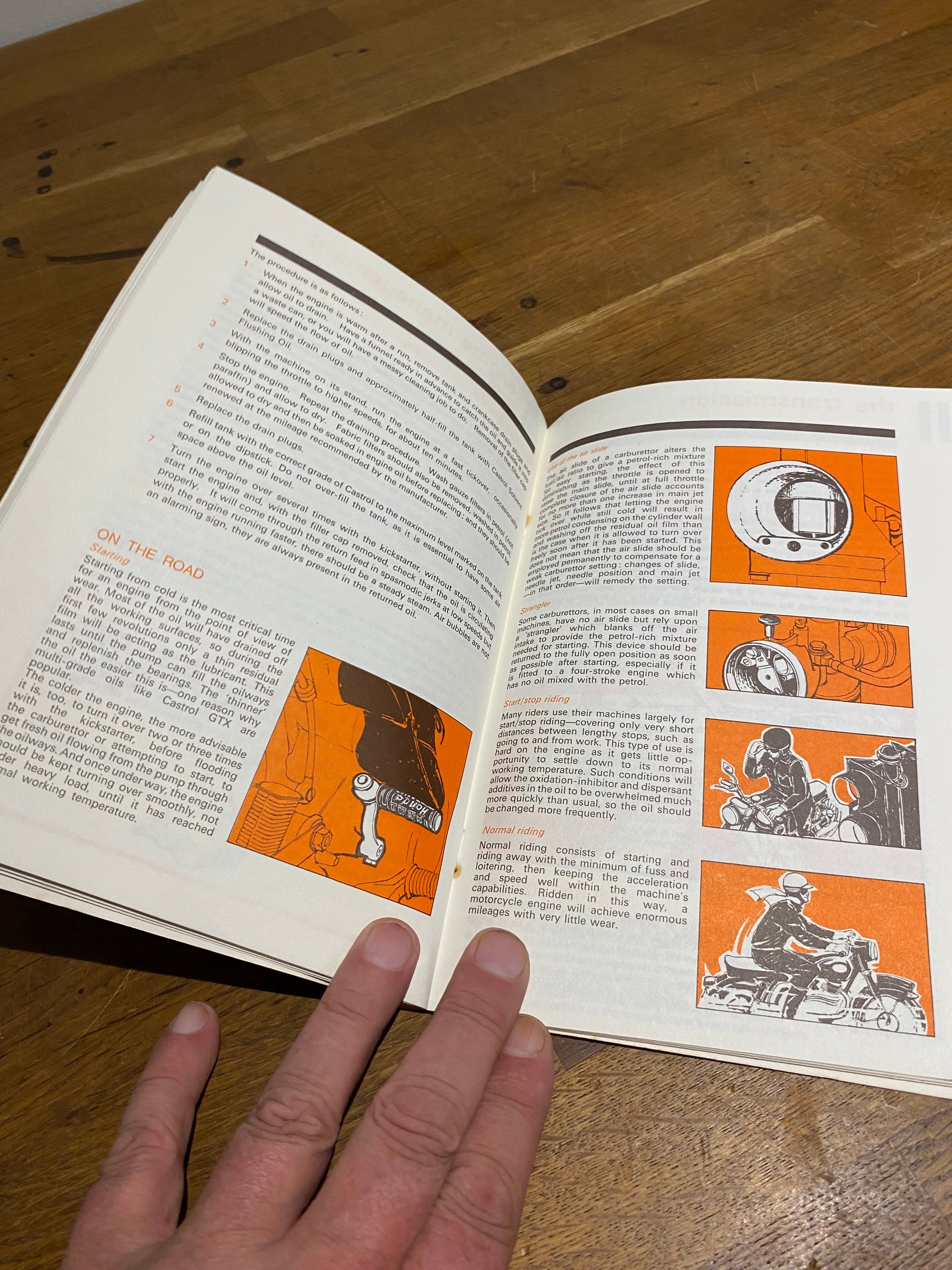 Vintage castrol two wheeler care handbook , paperback.