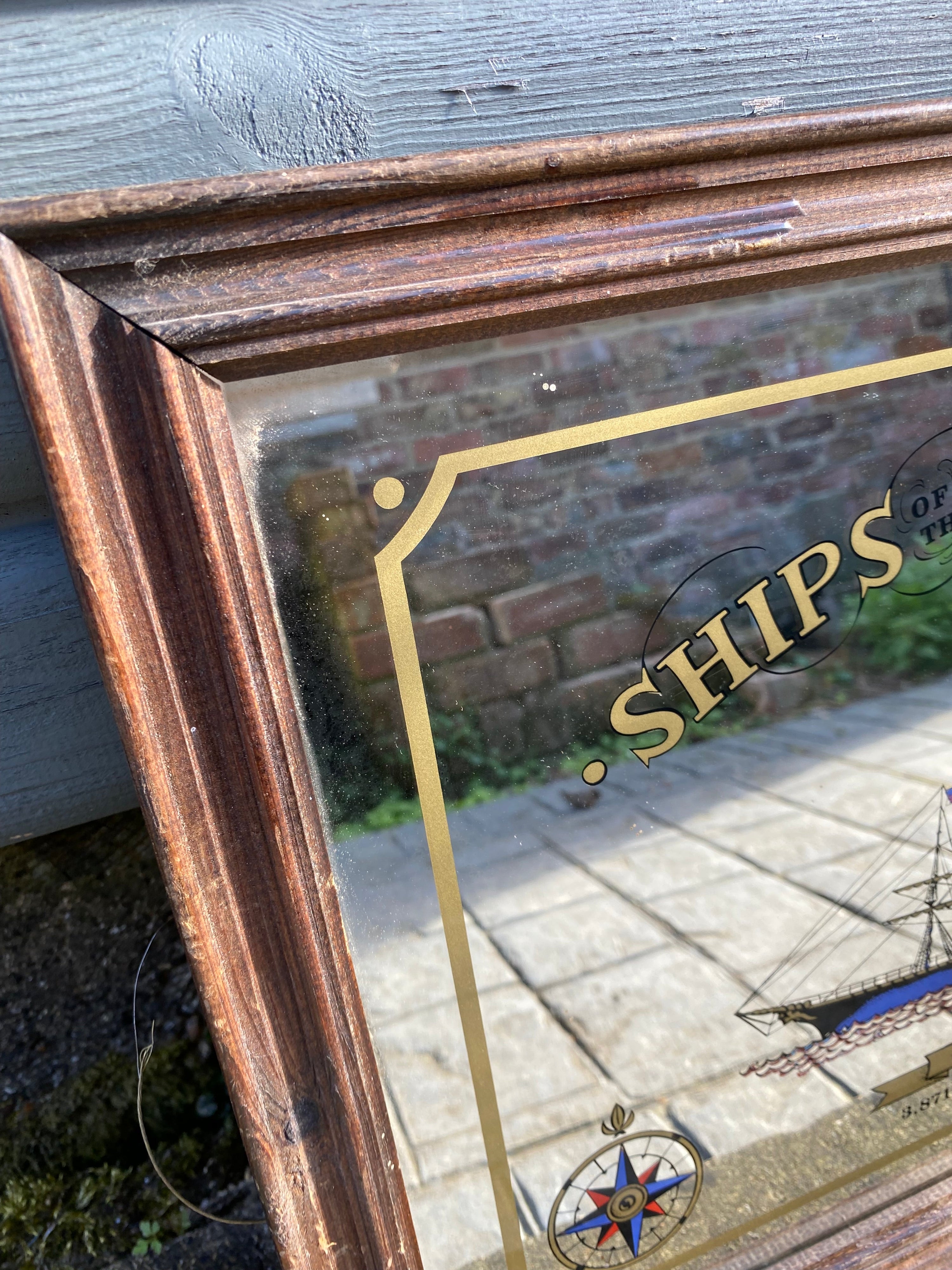 Vintage Ships Of The 19th Century, The Scotia . Wall Mirror.