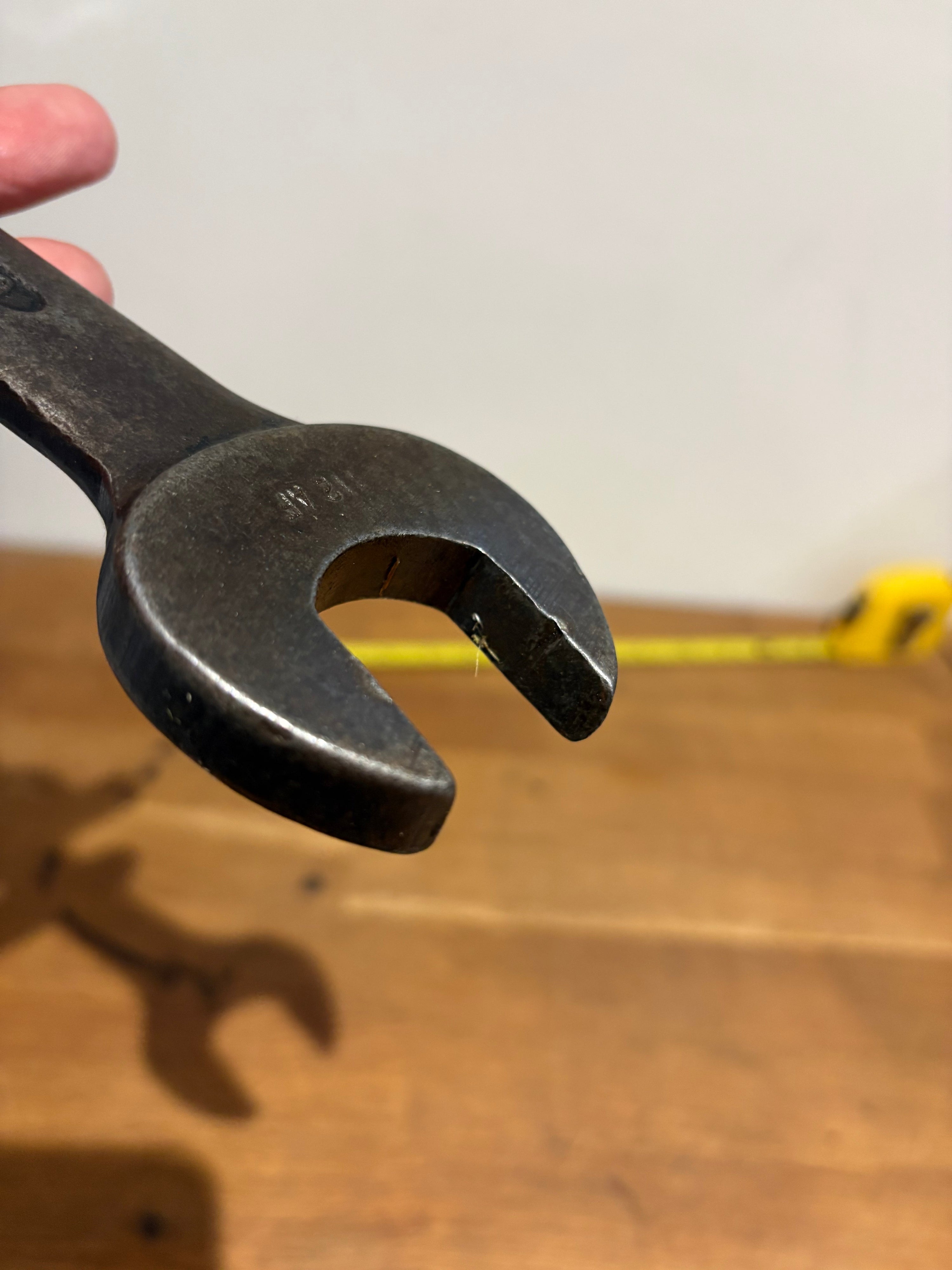 Vintage Snail Brand Chrome Alloy Steel 9 Spanner. 94af / 112af. Open Ended