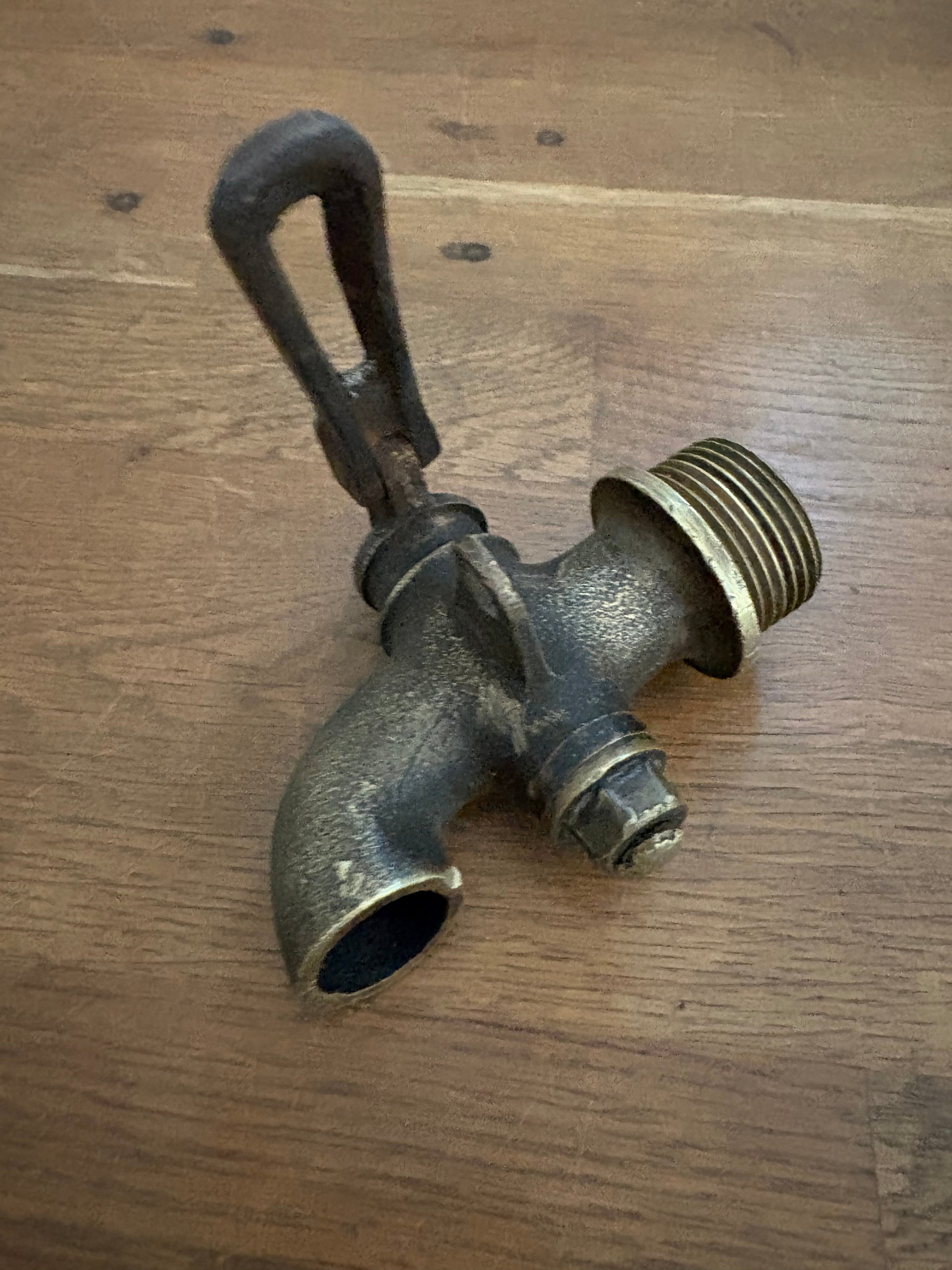 Vintage Brass Lockable Tap , Oil Tap, Barrel Tap