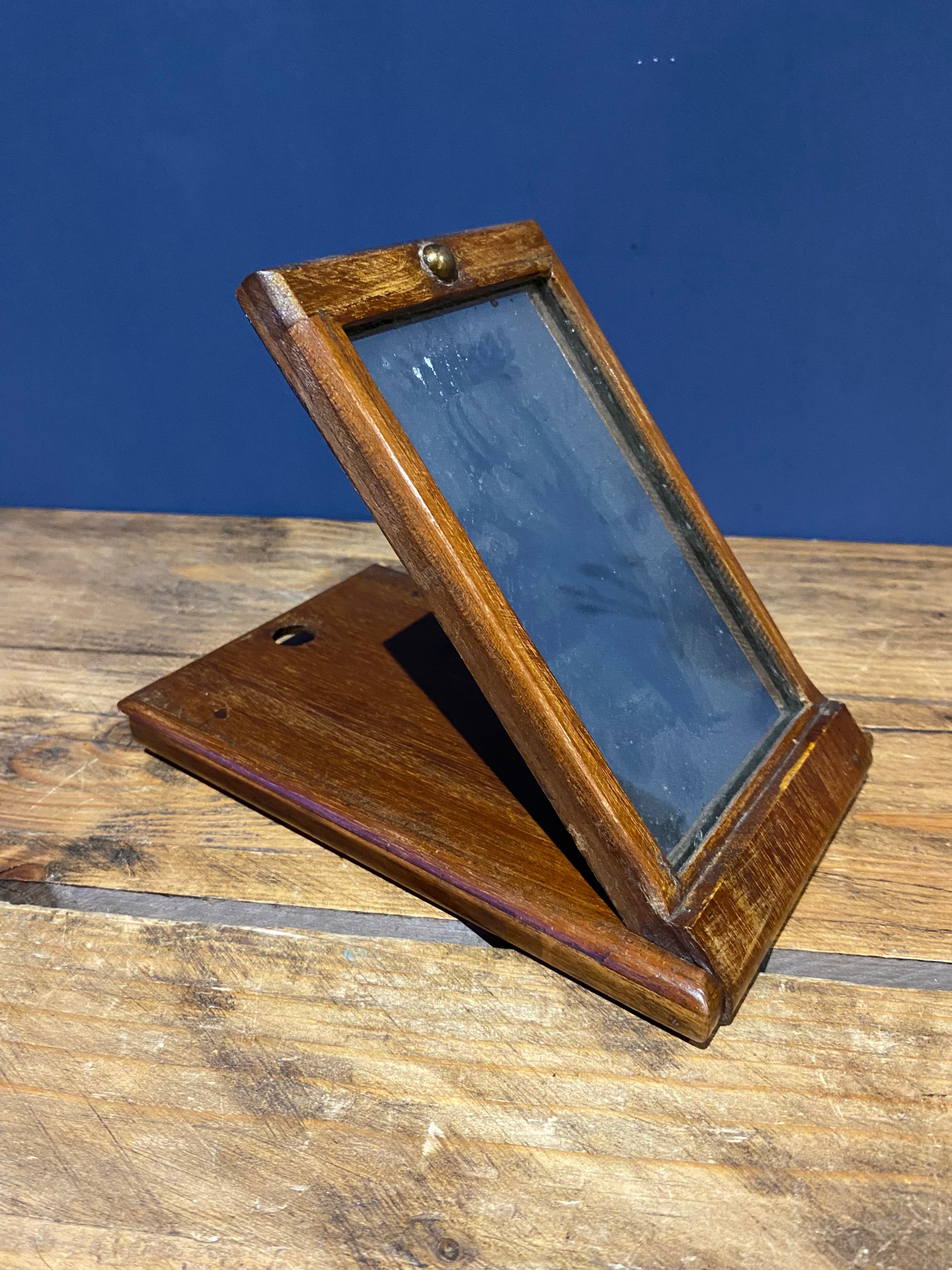 Antique 19th Century Folding Campaign Mirror.