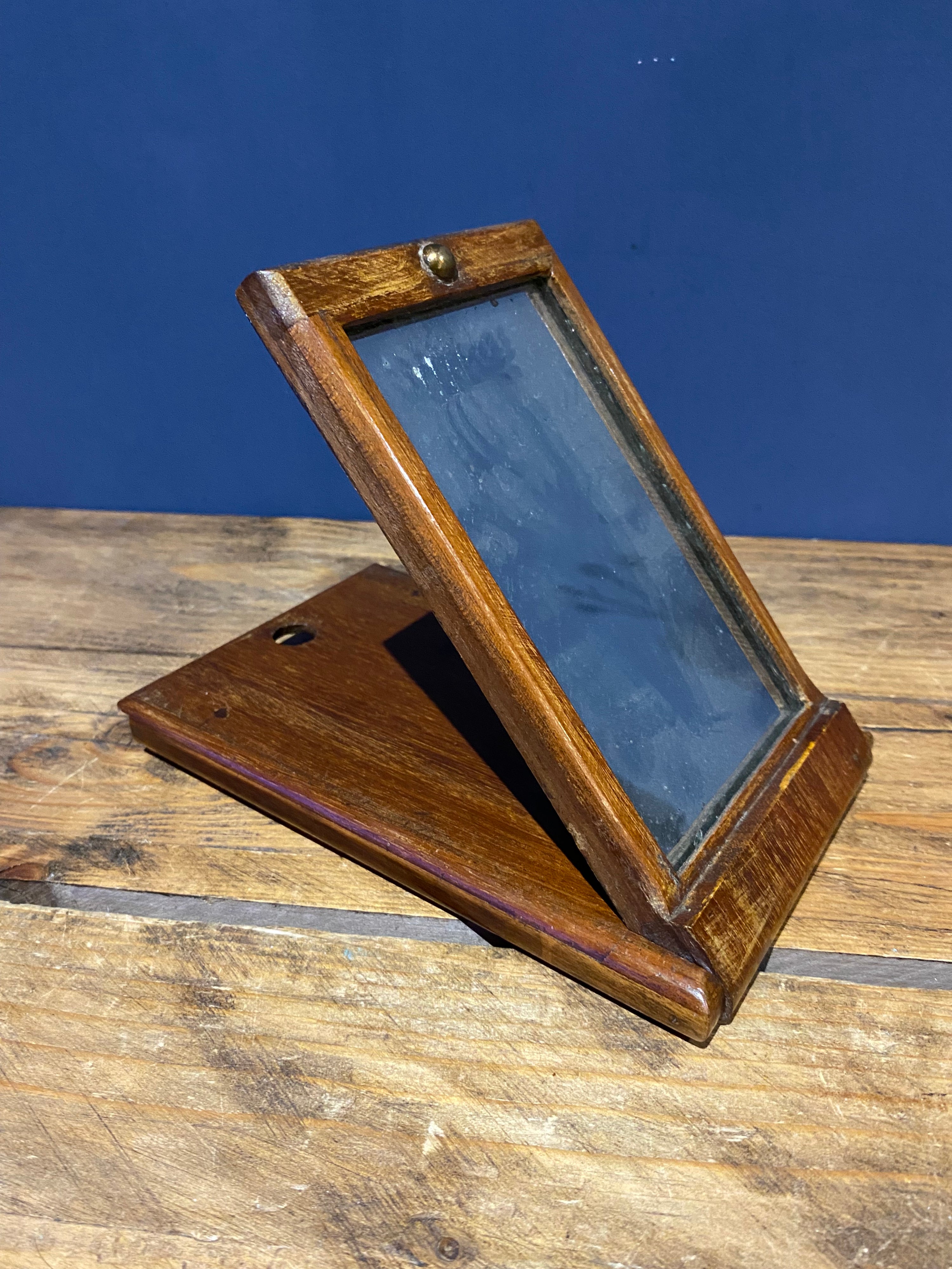 Antique 19th Century Folding Campaign Mirror.