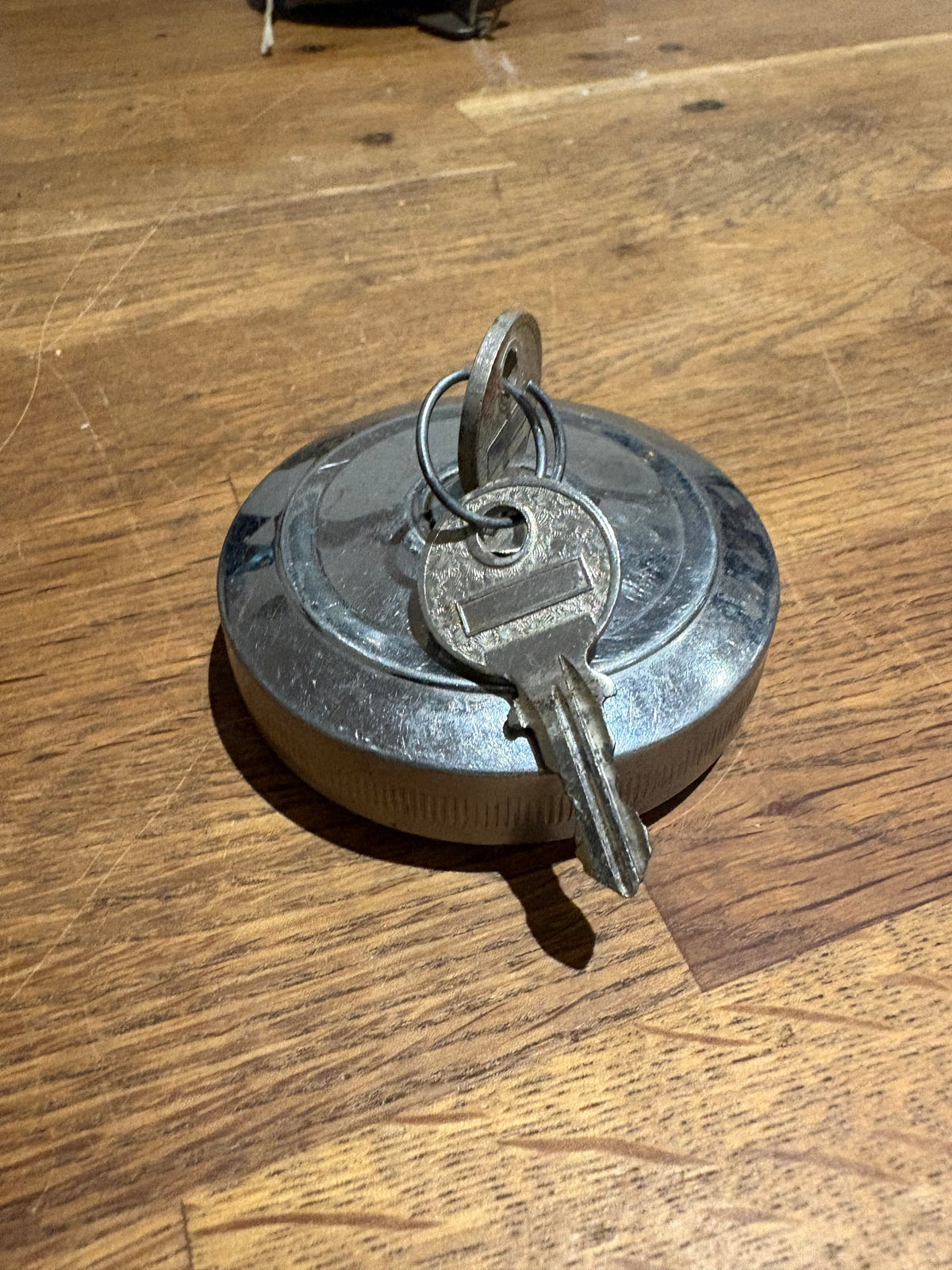 Vintage Chrome Car Petrol Cap .