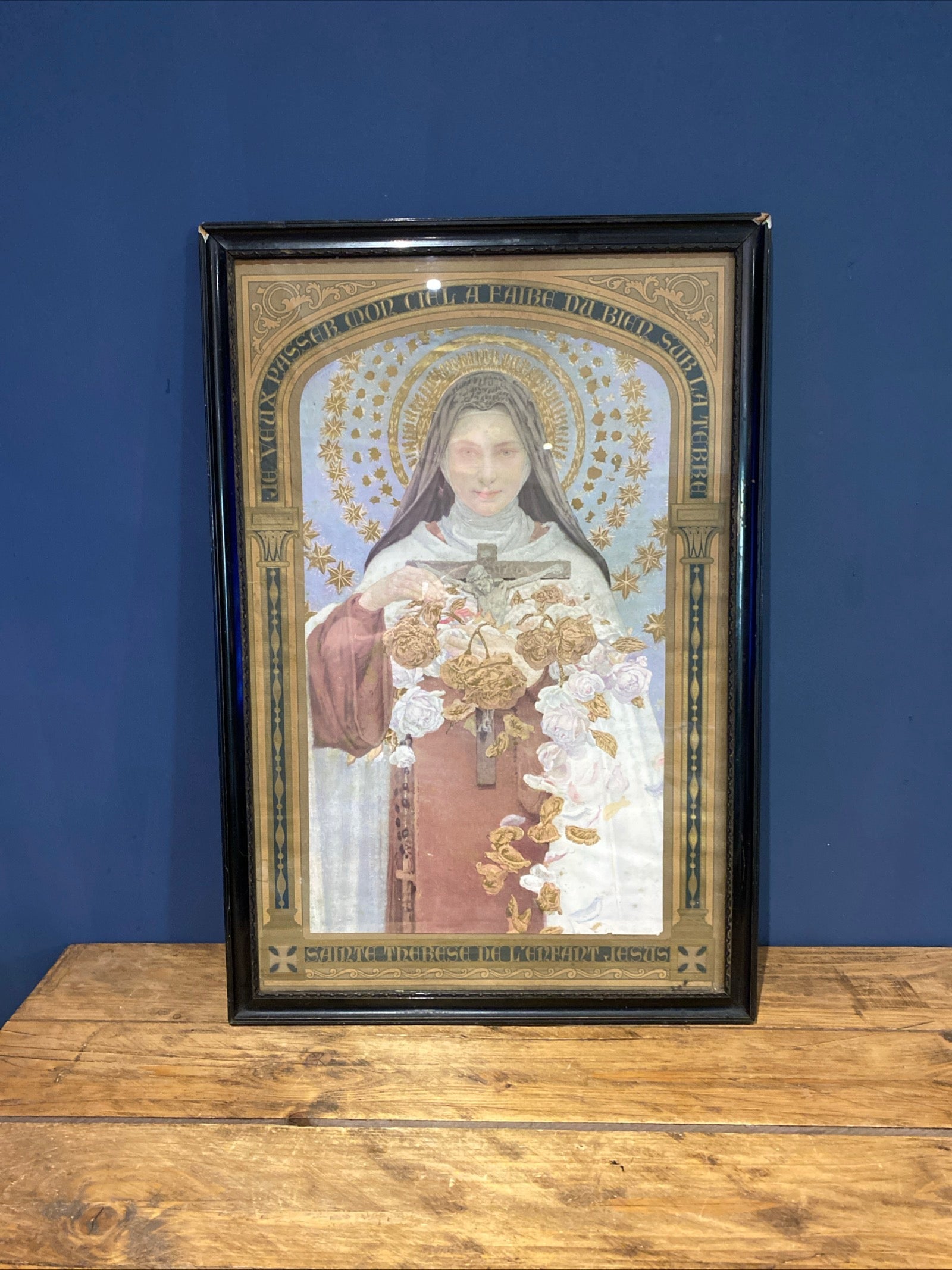Vintage Edgar Maxence Lithograph/print. St. Therese Of Lisieux.
