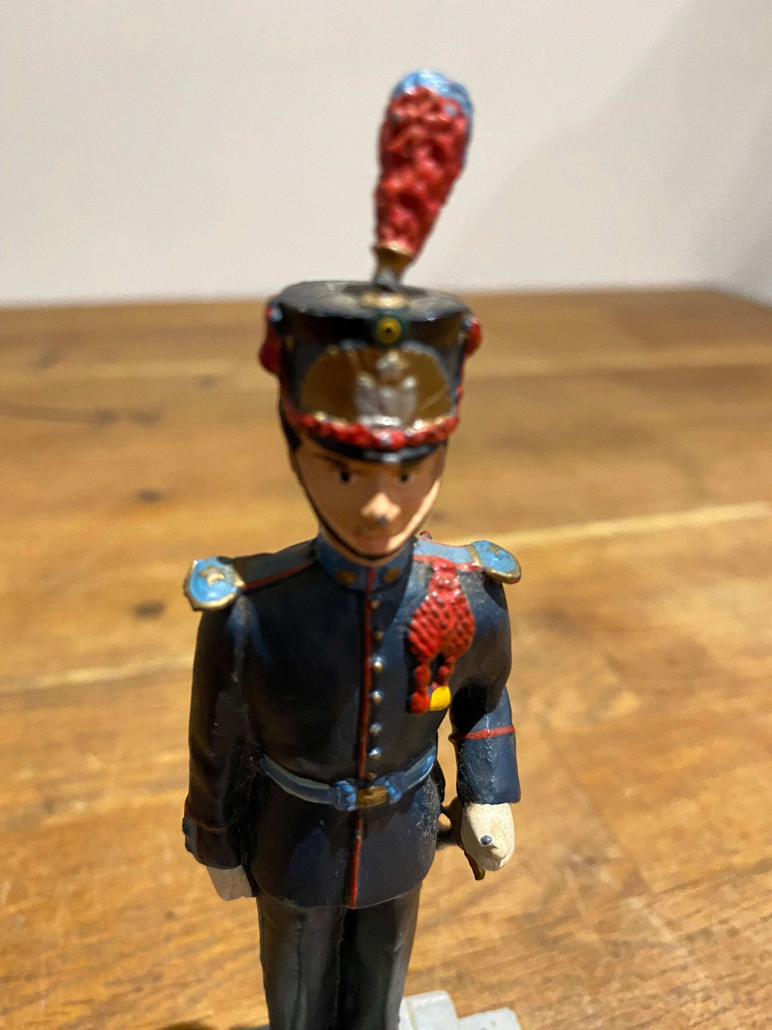 Vintage Cold Painted Metal Figure , Brasil Soldier